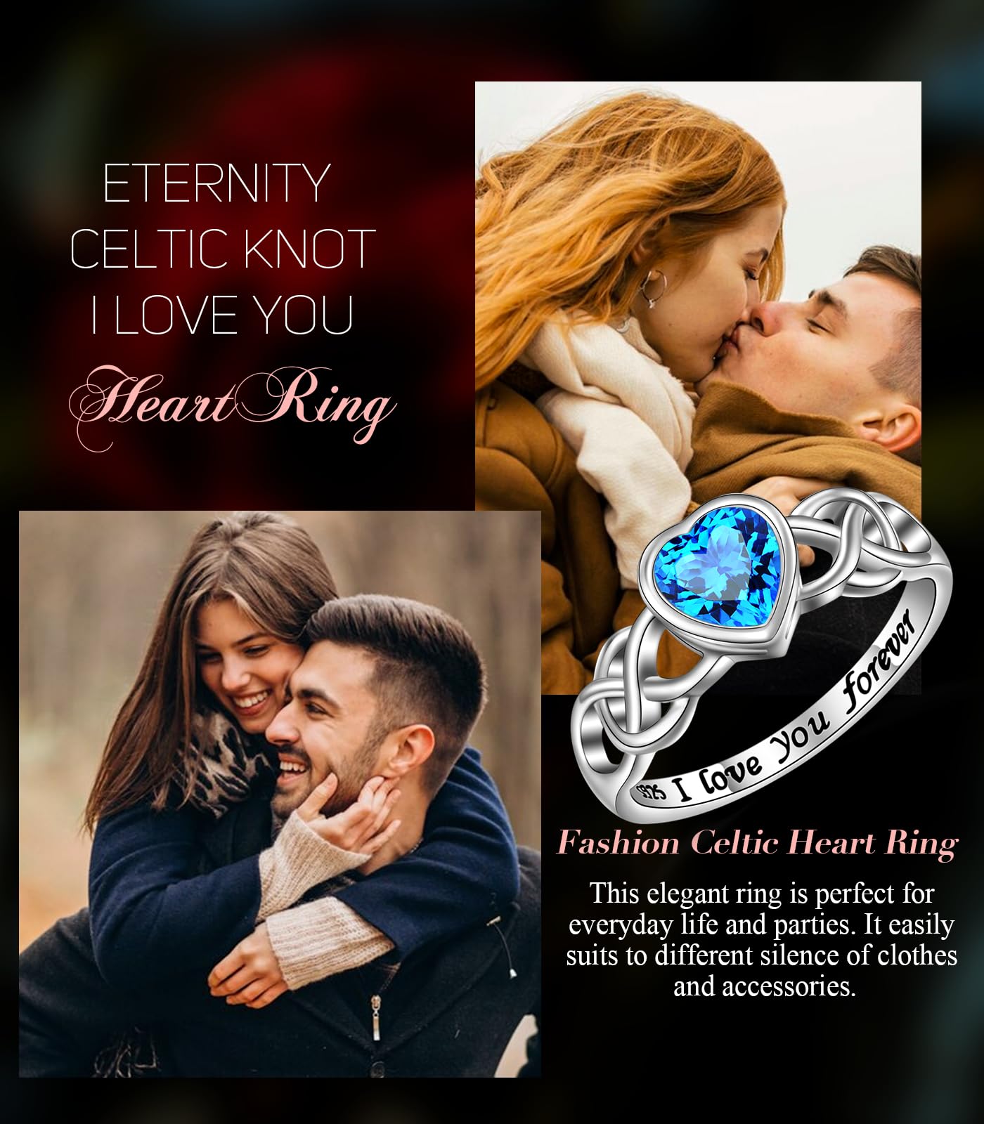 Ladytree Sterling Silver S925 Thumb Band Ring for Women - Trendy Fashion Jewelry Gift - Perfect for Everyday Wear, Parties & Special Occasions