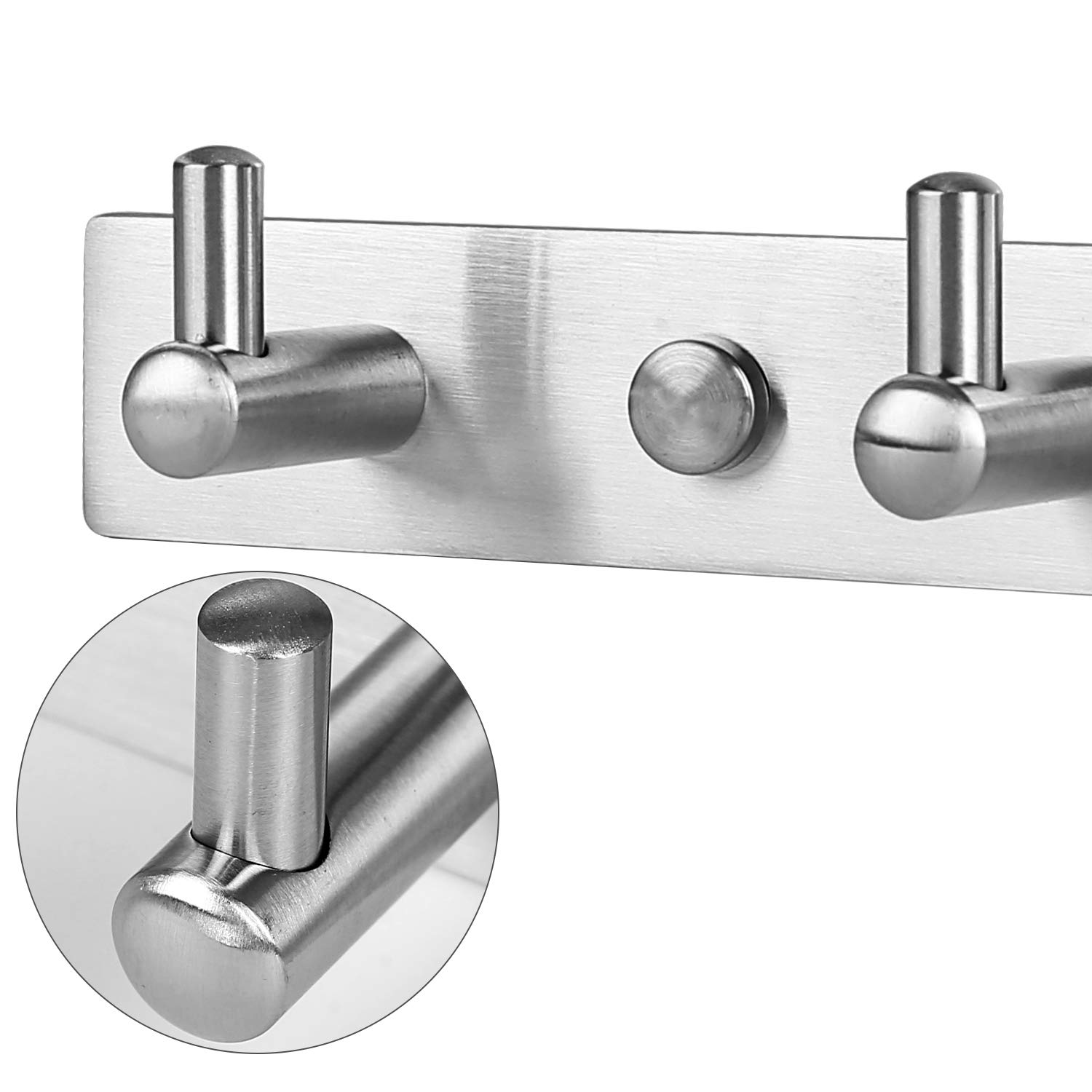 7-Hook Brushed Nickel Towel Rack 17