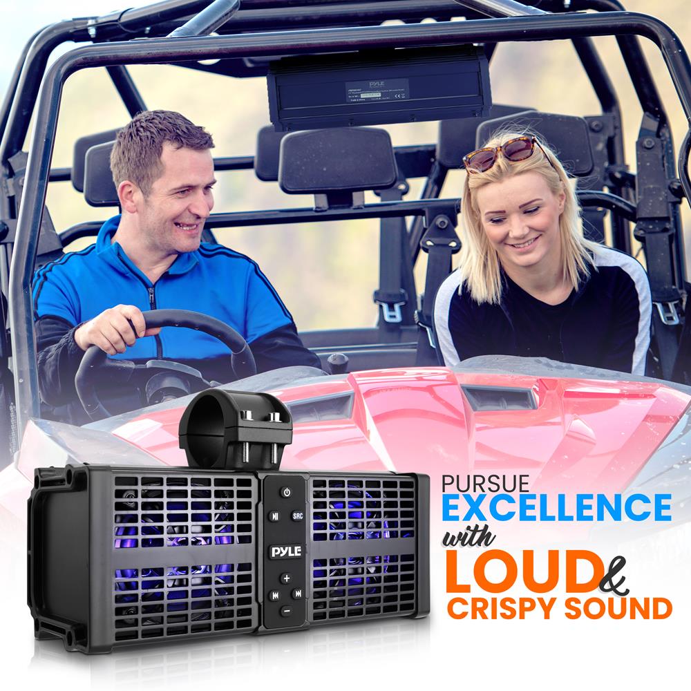 ATV/UTV Powersports Soundbar System - Waterproof Bluetooth Audio for Off-Road Vehicles | Perfect for Trail Riding, Camping & Outdoor Adventures