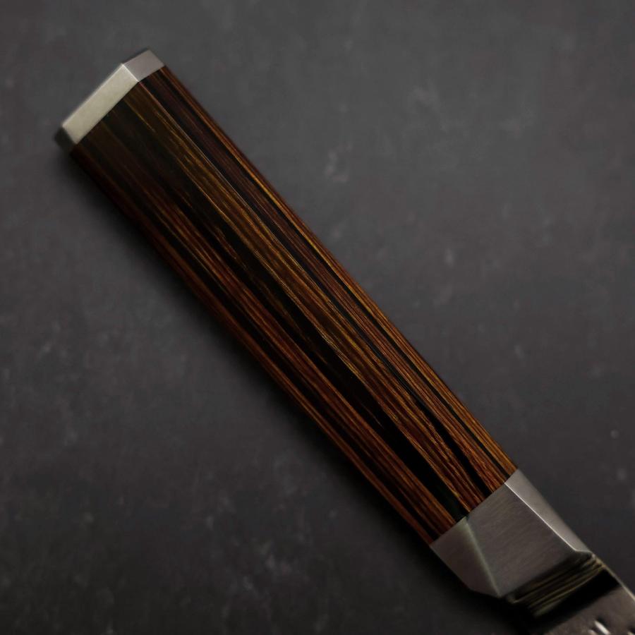 Premium Santoku SG2 Tsuchime Damascus Knife 180mm - Octagonal Mahogany Handle Japanese Chef Knife for Slicing, Dicing & Chopping - Perfect for Home Cooks & Professional Chefs
