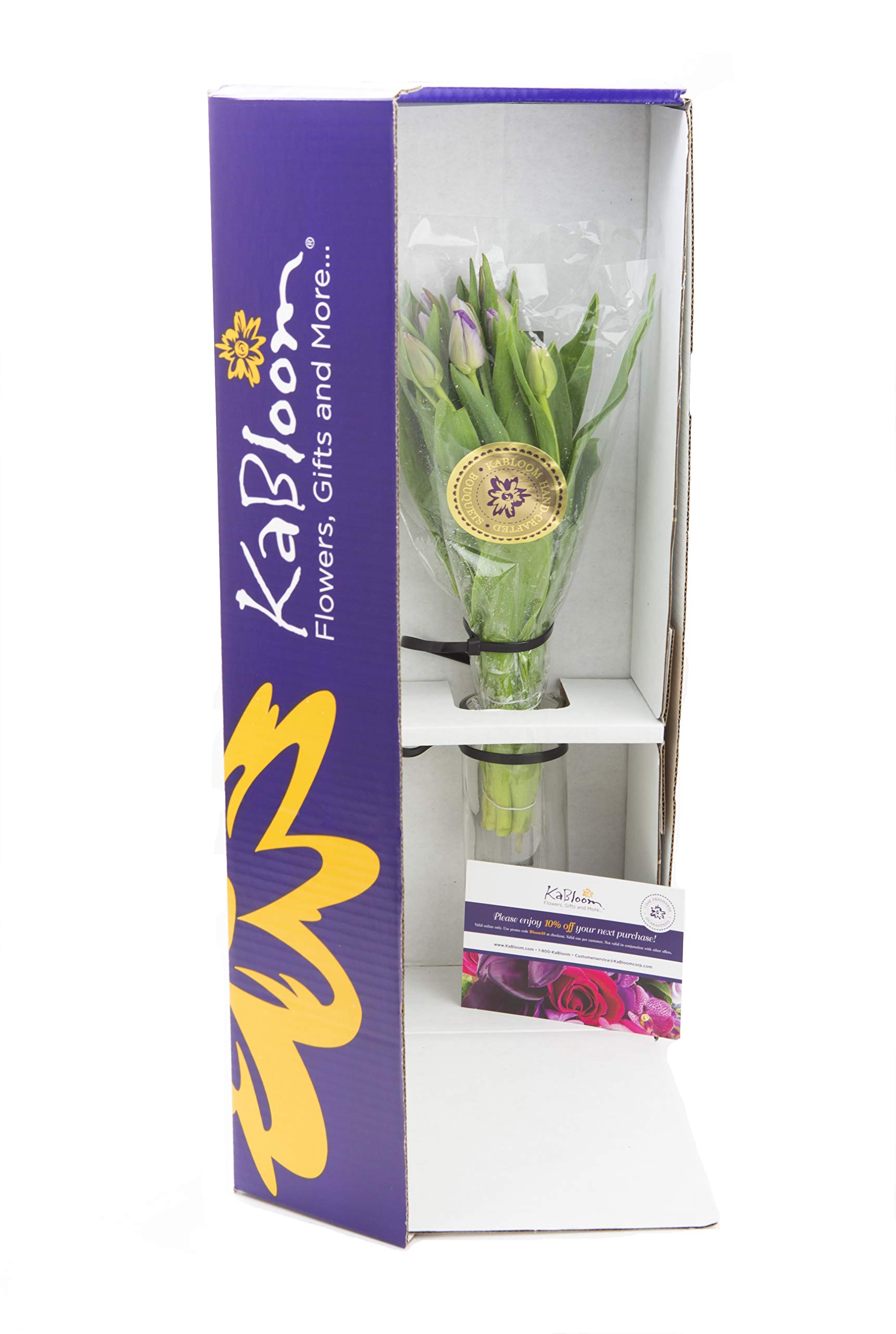 Fresh Purple Tulips Bouquet with Vase - Next Day Delivery | Birthday, Anniversary, Get Well, Mother’s Day Gift | Perfect for Home Decor, Wedding Centerpieces & Romantic Surprises