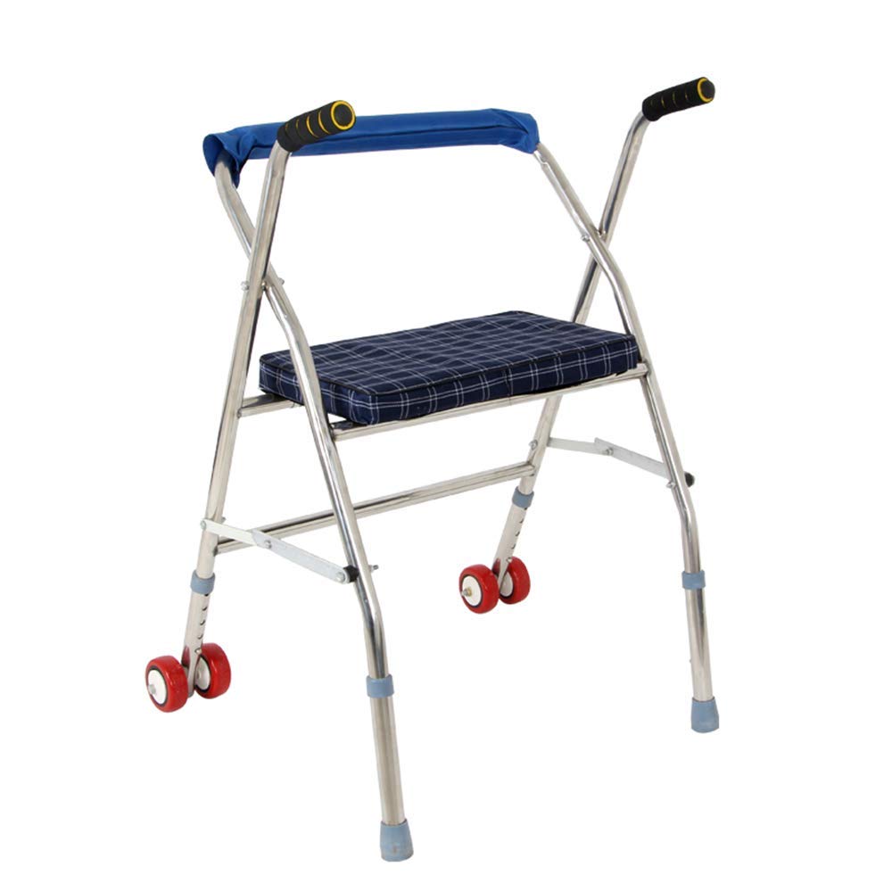 ZKS-KS Rollator Walker for Seniors - Lightweight Aluminum Walking Frame with 4 Wheels, Hand Brakes & Non-Slip Rubber Tips - Indoor Mobility Aid for Elderly, Disabled & Injured - Perfect for Home Use, Hospital Recovery & Assisted Living Facilities