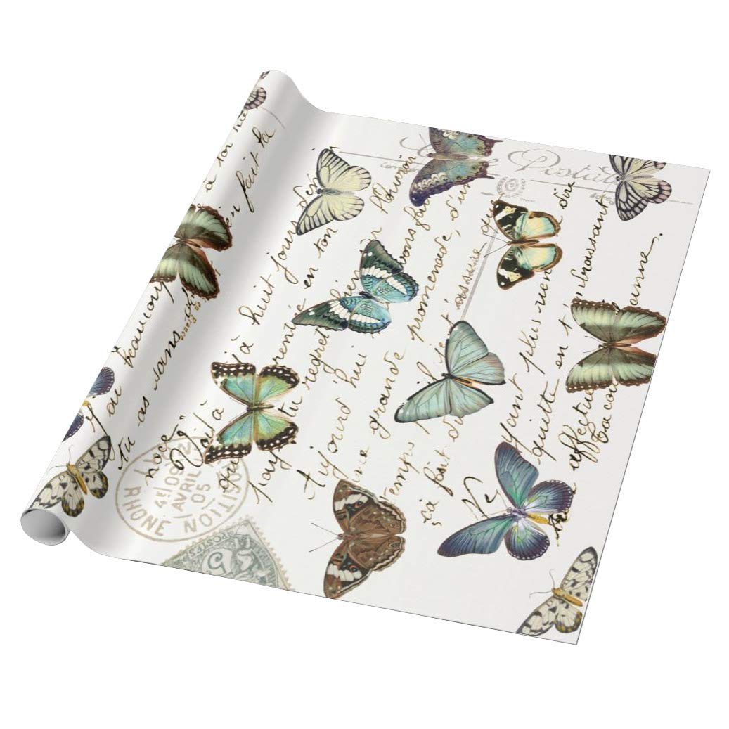 Butterfly Greeting Card Gift Wrap Sheets - Premium Wrapping Paper for Birthdays, Weddings & DIY Crafts - Eco-Friendly Decorative Paper for Gifts, Scrapbooking & Home Decor