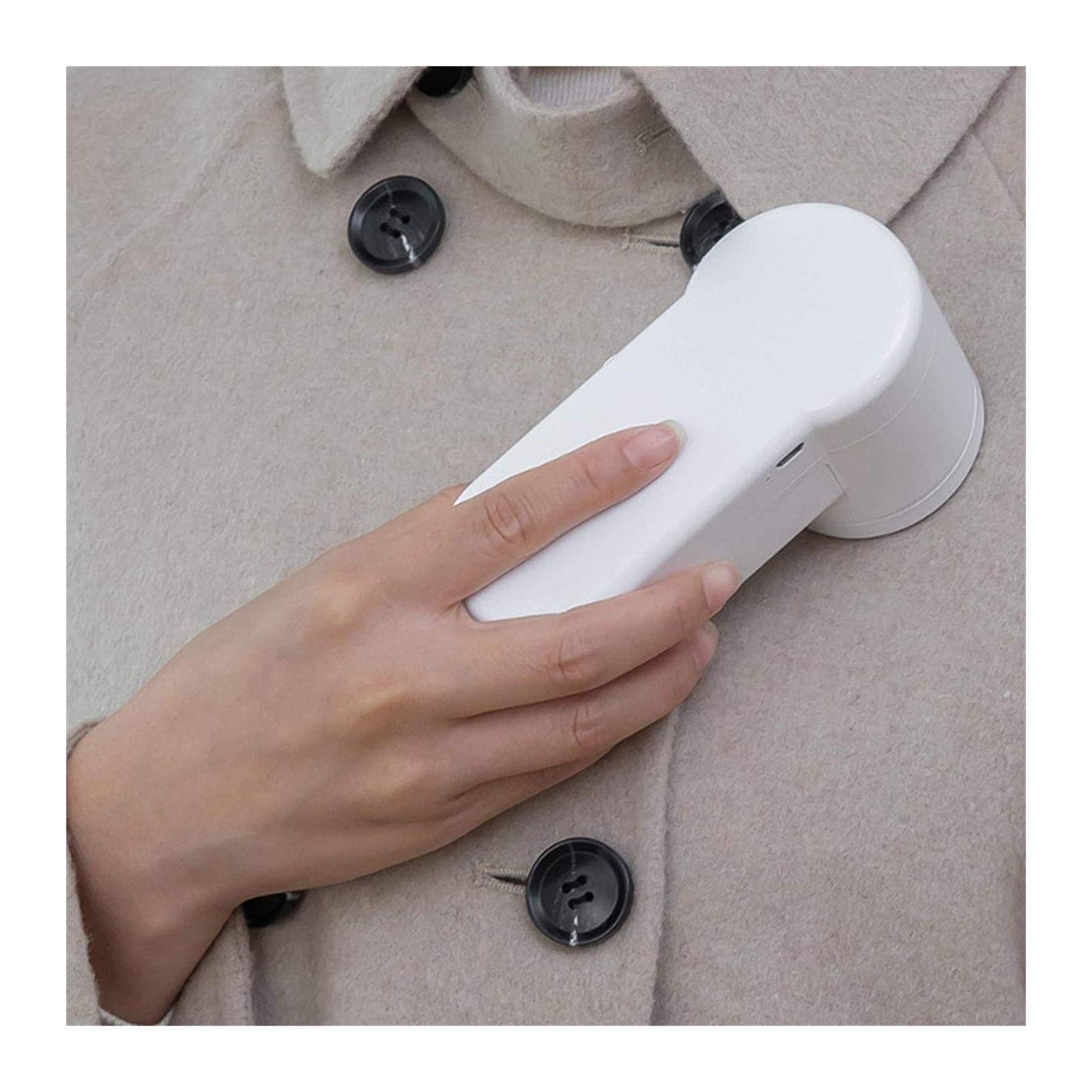 Electric Fabric Shaver & Lint Remover - Rechargeable Clothes Defuzzer with 6-Leaf Blades for Sweaters, Coats & Blankets | Fast Fuzz Pill Remover for Home & Travel Use