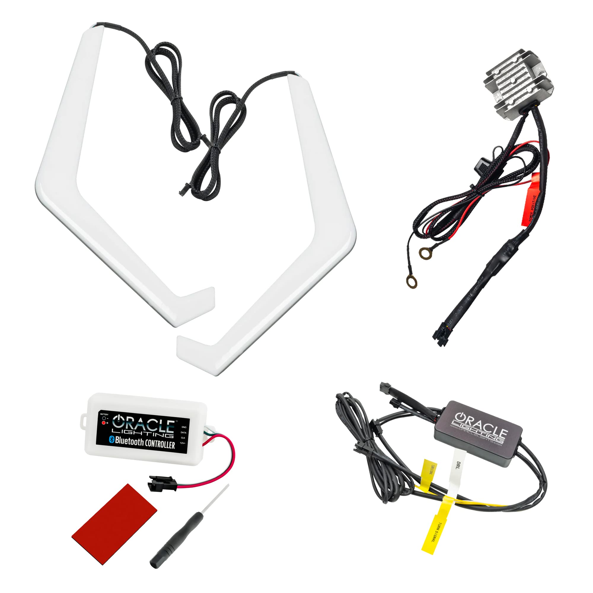 ORACLE Lighting Dynamic ColorSHIFT DRL Signature Lights for 2019-2023 Polaris RZR 1000 | Bluetooth-Controlled Surface Mount LED Lights (Pair) - Part #1447-332 | Perfect for Off-Roading, Night Driving & Custom UTV Lighting Upgrades