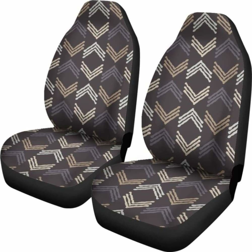 Boho Ethnic Car Seat Covers - Brown, Tan, Gray & White - Premium Universal Fit for Cars, SUVs & Trucks - Perfect for Road Trips, Daily Commute & Interior Styling