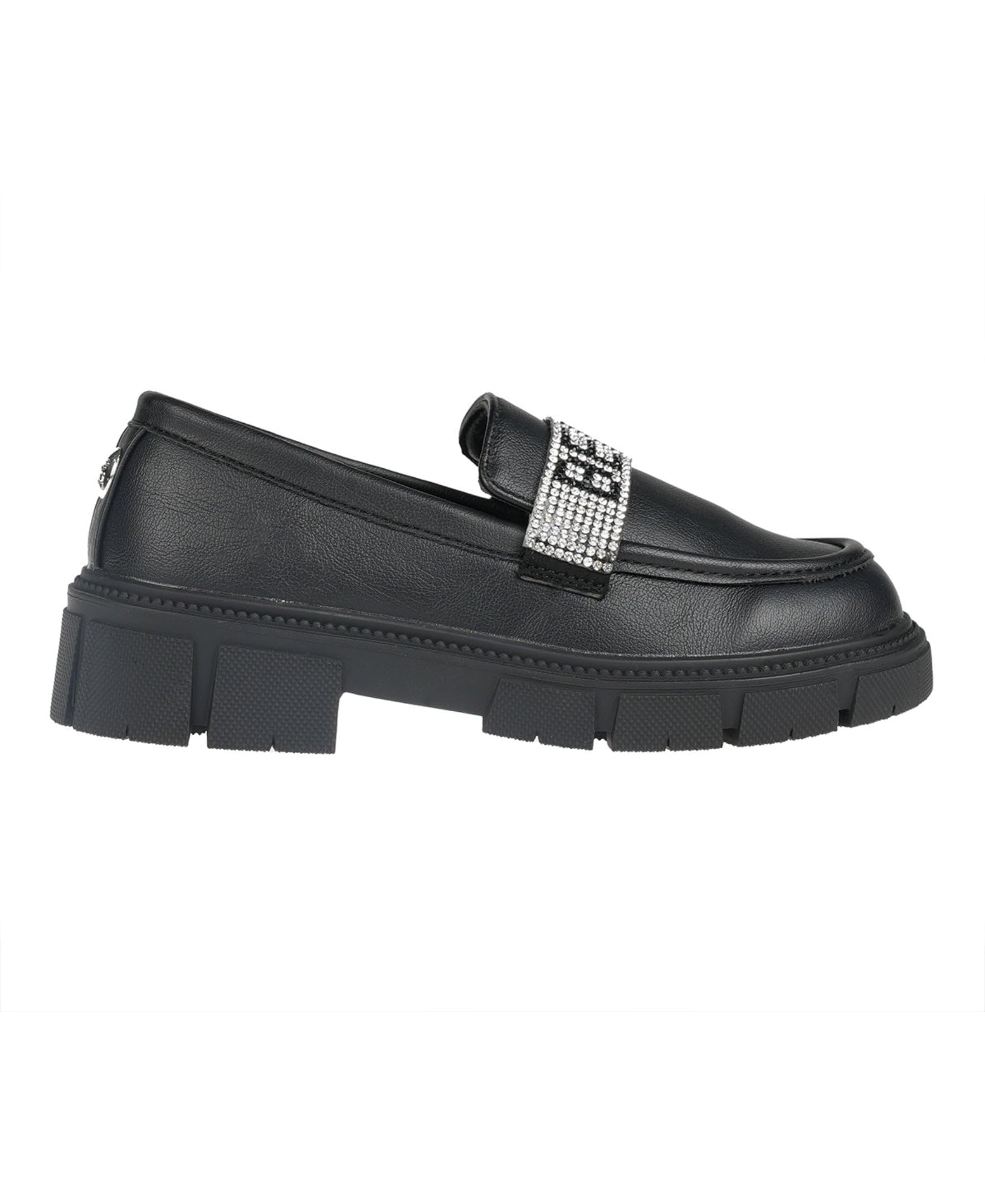 Bebe Girl's Mary Jane Loafers - Patent Leather Platform School Shoes for Girls (Black) | Comfortable Casual Uniform Shoes for Little & Big Kids | Perfect for School, Parties & Everyday Wear