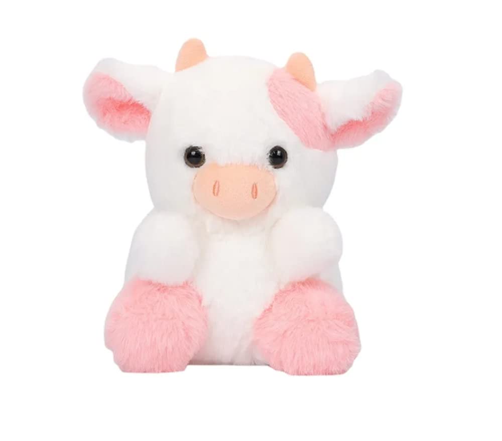 GraceDawn Adorable Pink Cow Plush Toy - 7.8