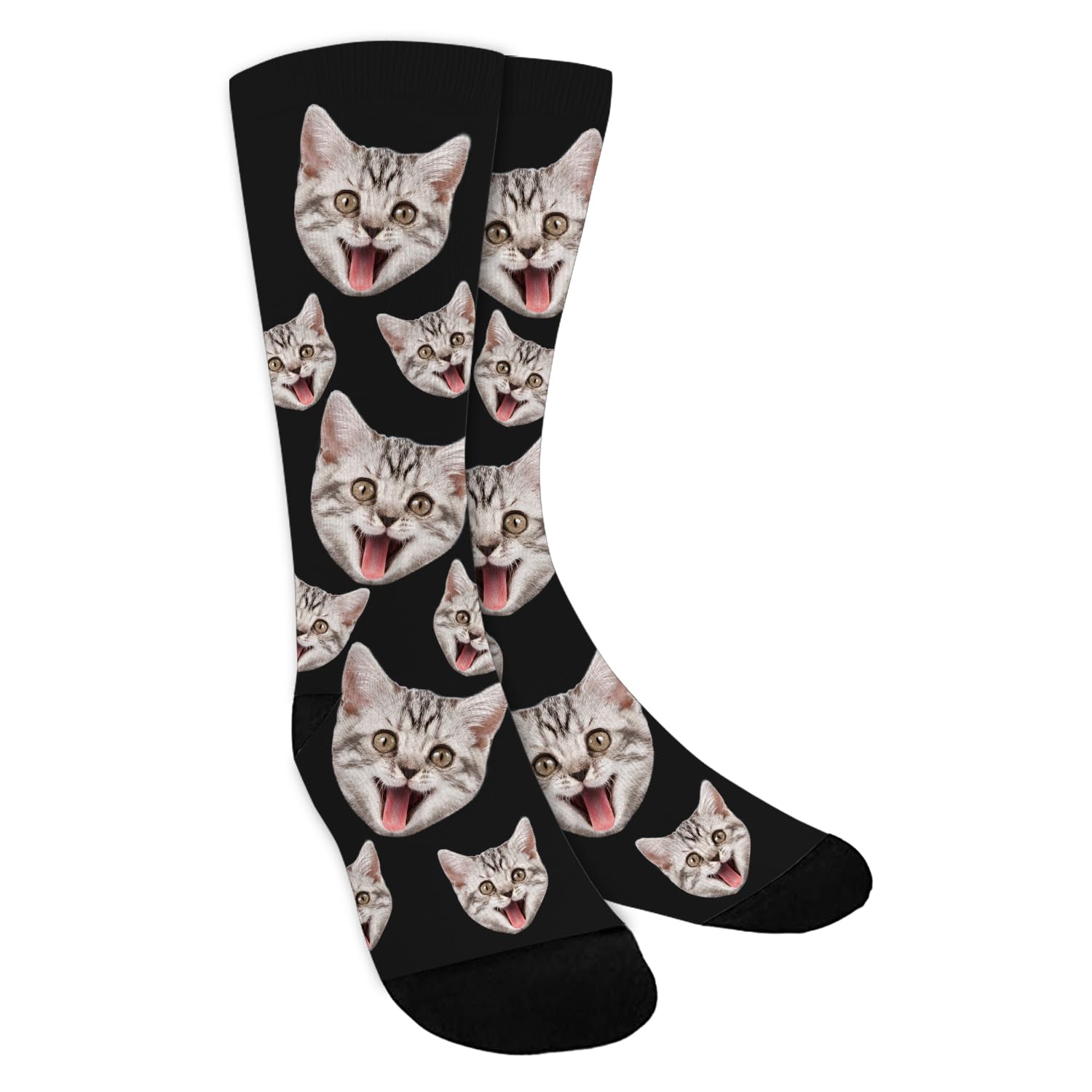 ShineSand Custom Pet Lovers Face Socks - Personalized Dog Cat Socks for Women & Men - Unique Gift for Animal Lovers - Perfect for Holidays, Birthdays & Matching Couple Outfits