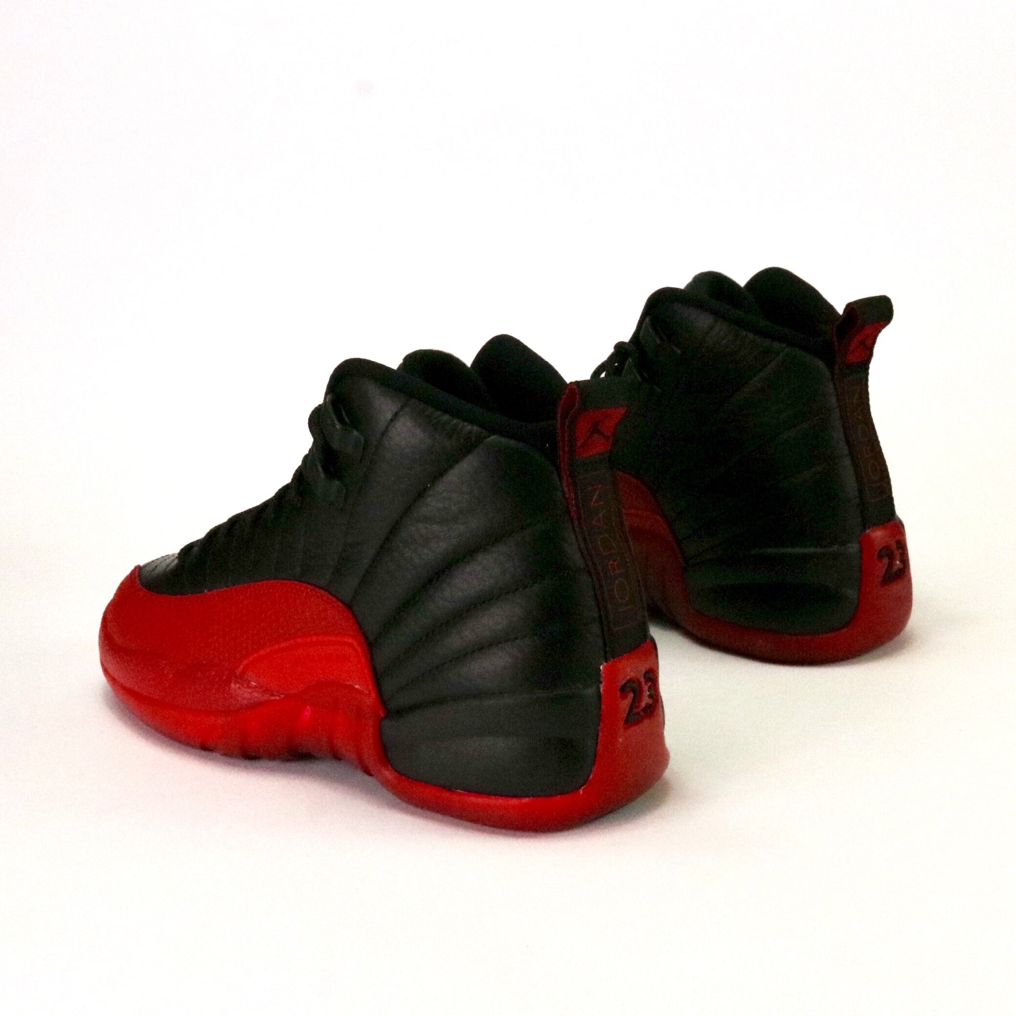 Air Jordan 12 Retro GS Basketball Shoes - Black & Varsity Red - Kids' Flu Game Sneakers for School, Sports & Streetwear Fashion
