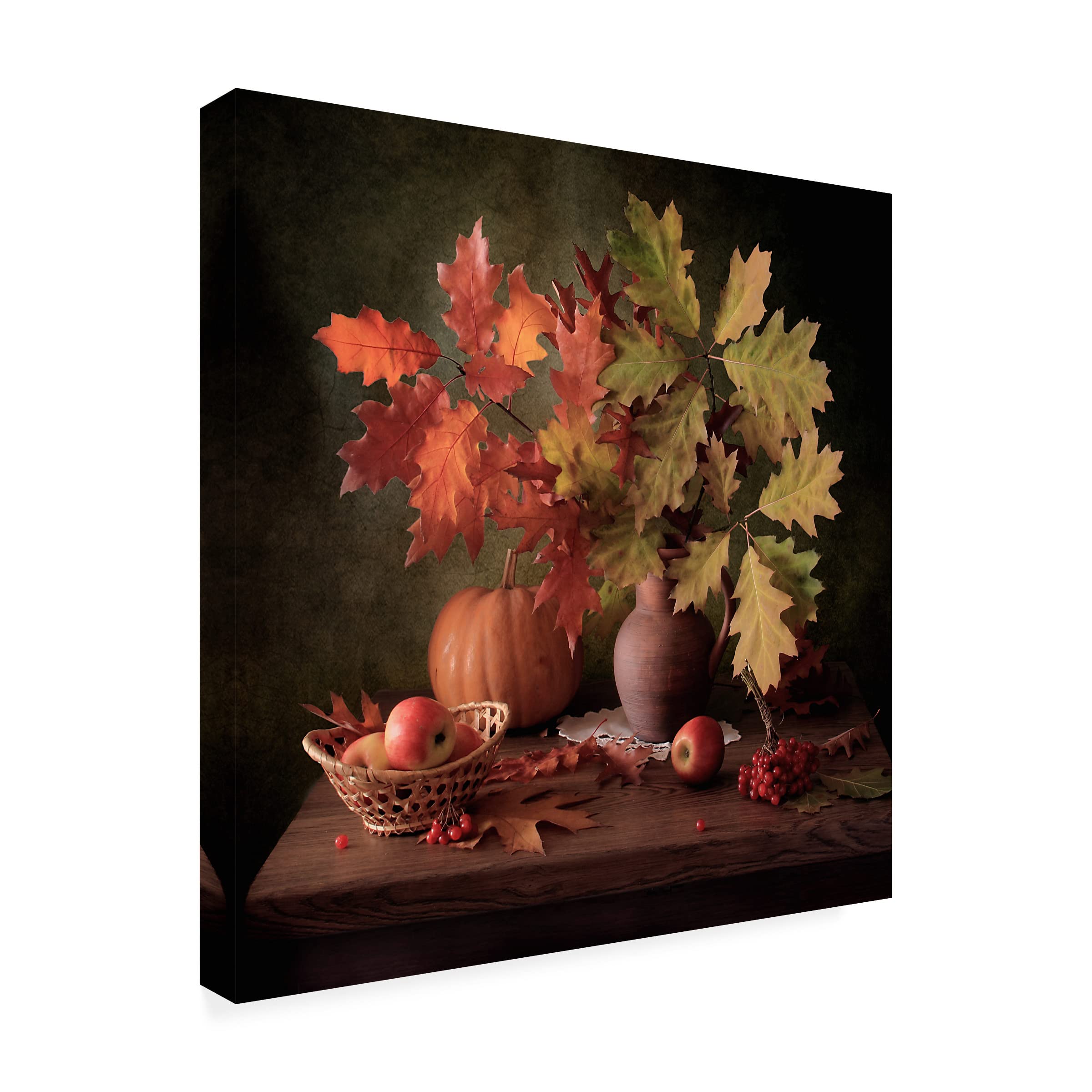 Trademark Fine Art 'Autumn Still Life' Canvas Wall Art Print by Tatyana Skorokhod - Fall Home Decor for Living Room, Bedroom & Office