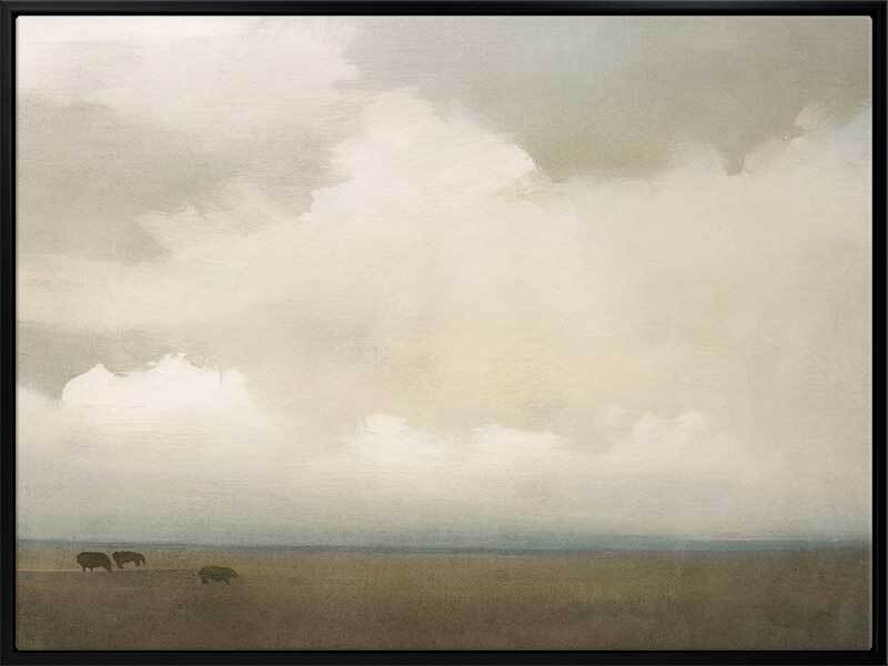 Farm Clouds Canvas Art Print - Handmade Landscape Wall Decor for Living Room, Bedroom & Office - Perfect for Home & Office Decor