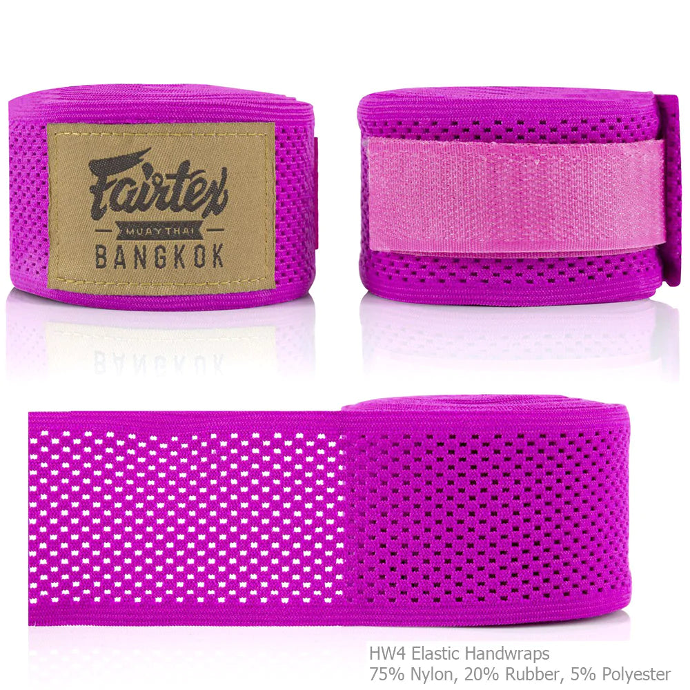 Fairtex HW4 Mesh Handwraps - Premium Breathable Boxing Hand Wraps for Training & Sparring - MMA, Muay Thai, Kickboxing Gear - Ideal for Gym, Fitness & Martial Arts Practice