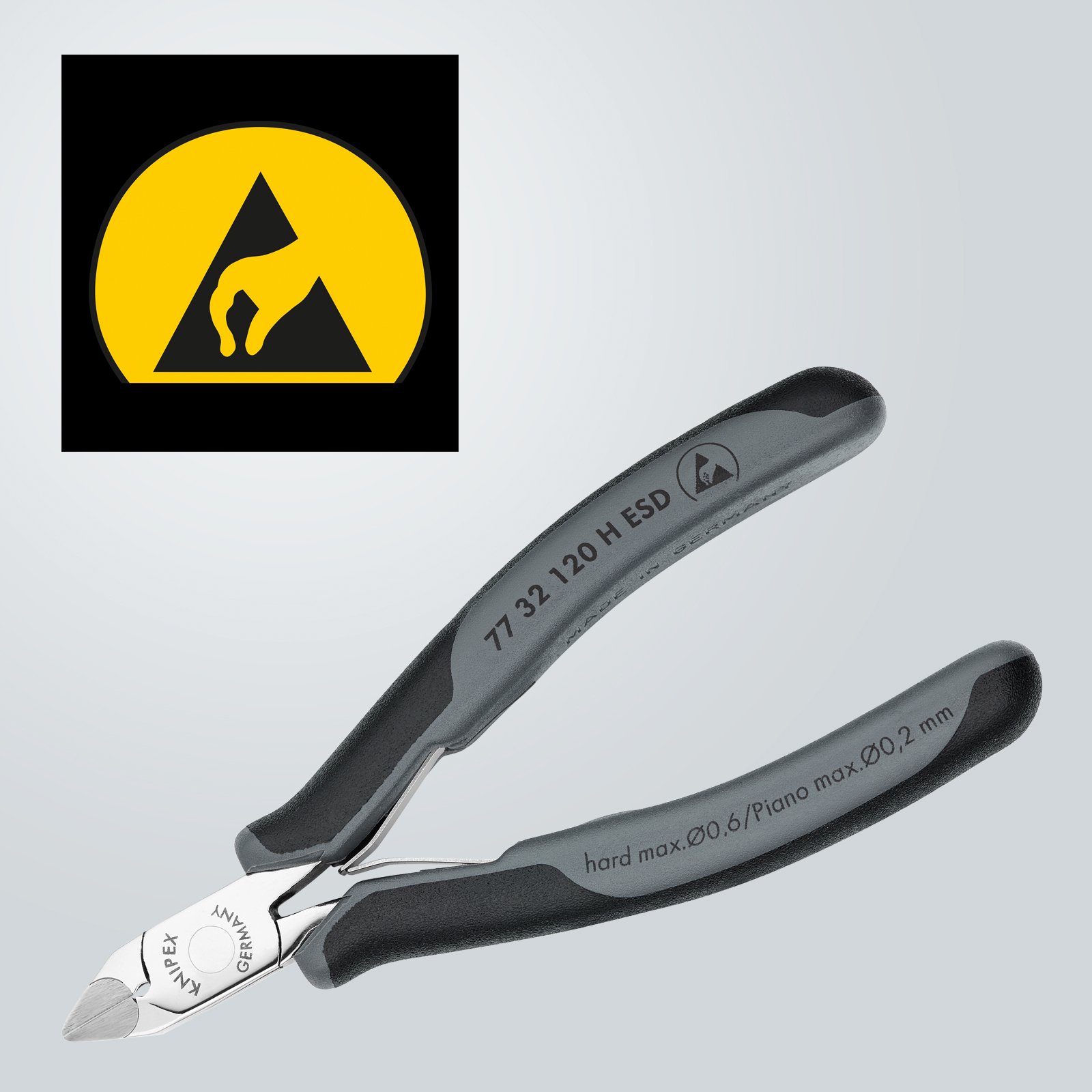 Knipex 77 32 120 H ESD Electronics Diagonal Cutters 4.72