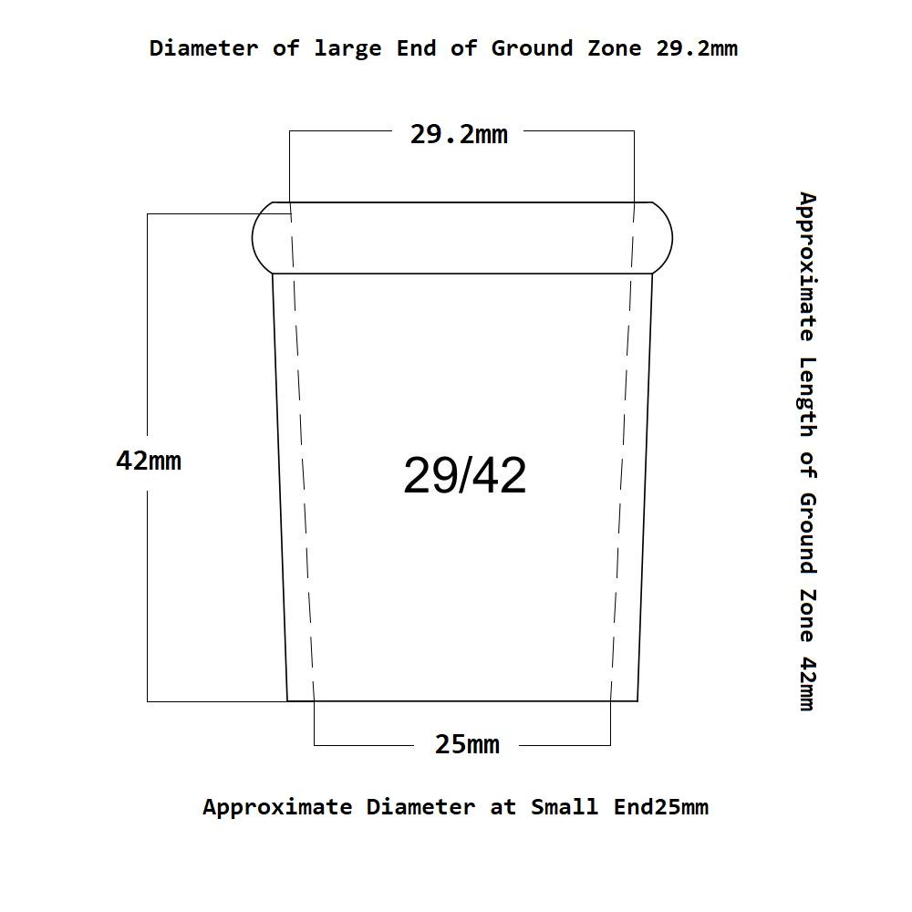 Laboy Glass 500mL Pear-Shaped Conical Separatory Funnel with 29/42 Joint & 4mm PTFE Stopcock - Premium Laboratory Glassware for Chemical Extraction, Liquid Separation, and Essential Oil Distillation