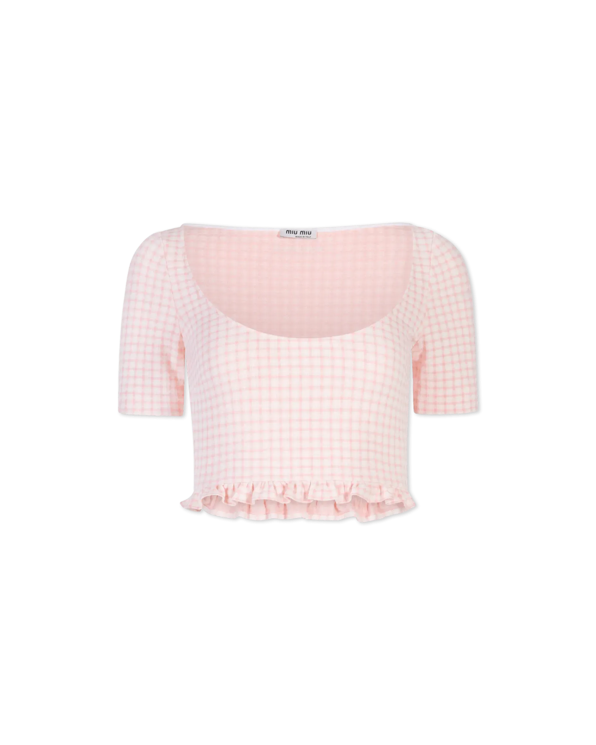 Checkered Crop Top Blouse for Women - Stylish Summer Fashion Top for Casual Outings, Beachwear & Street Style