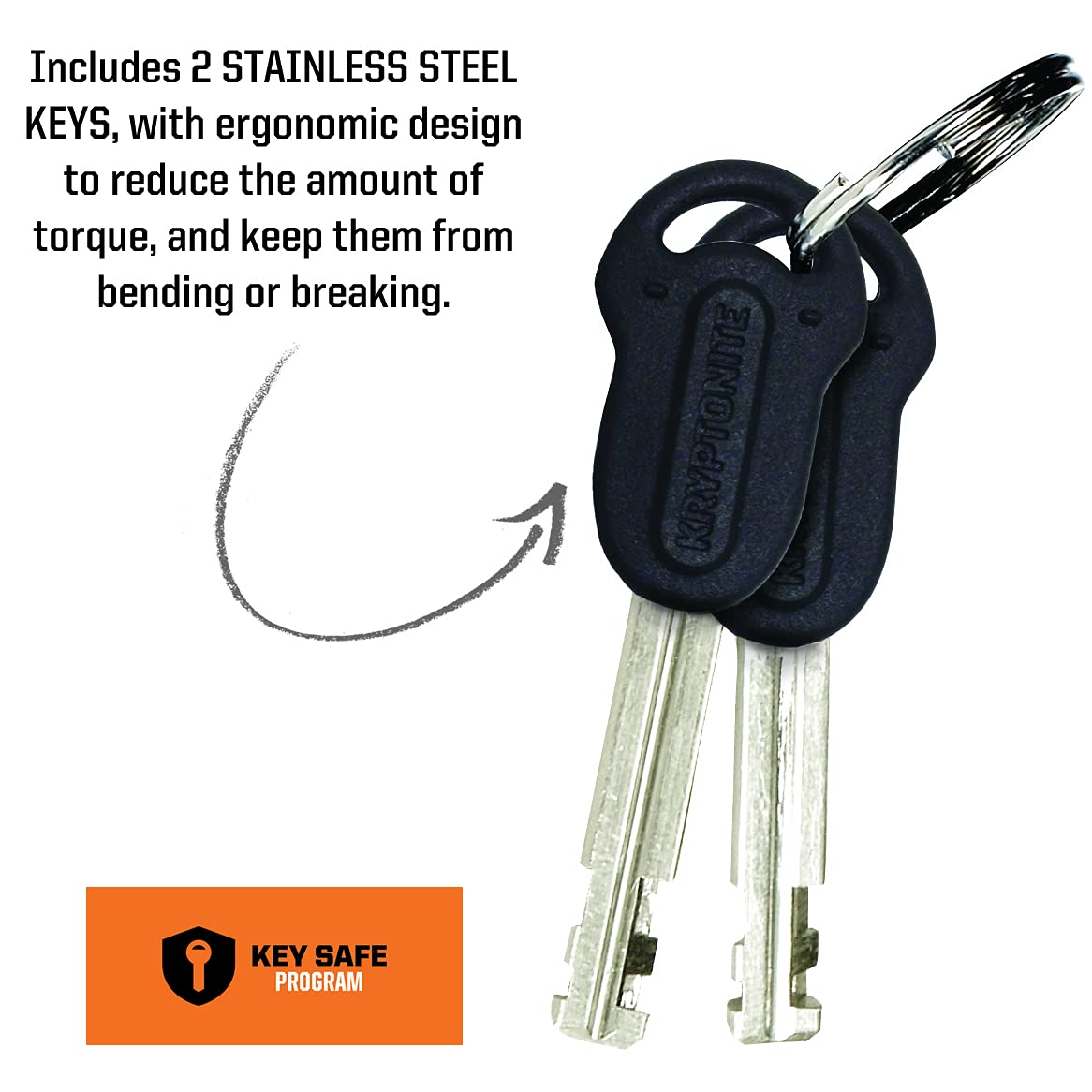 Kryptonite New-U New York Standard Heavy Duty Bicycle U Lock with 785 Integrated Chain - 16mm Steel Shackle, 33.5-Inch Bike Lock (Black/Yellow/Grey/Purple/Red) - Secure Your Bike, Scooter, or Motorcycle in Urban Areas & High-Theft Locations