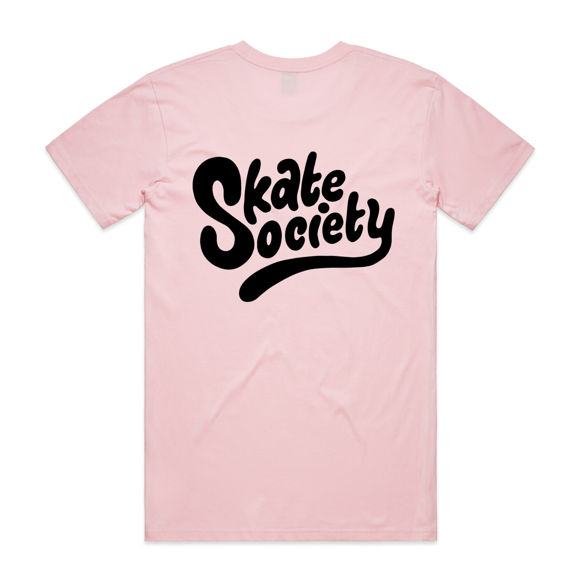 Skate Society Logo Men's T-Shirt - Soft Cotton Graphic Tee for Skateboarders - Pink Casual Streetwear for Everyday Wear & Skate Sessions