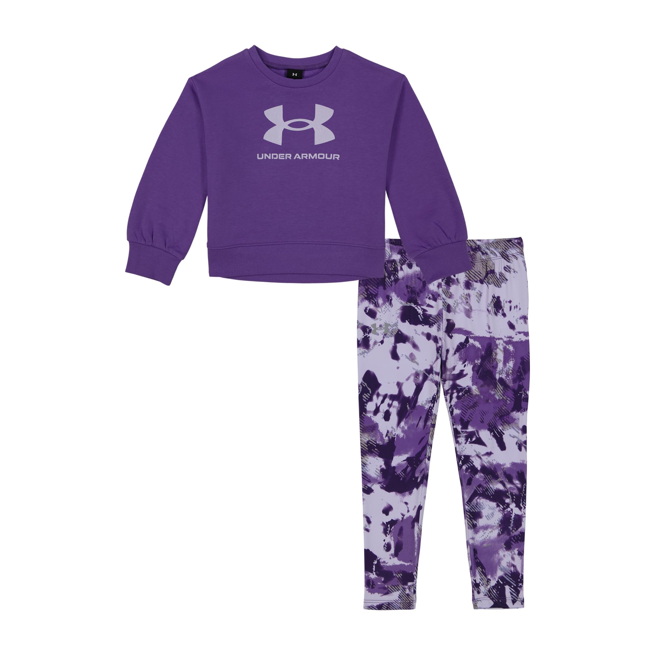 Under Armour Baby Girls Hoodie Set - Lightweight & Relaxed Fit 2-Piece Outfit with Top & Bottoms for Playdates, Daycare & Outdoor Activities