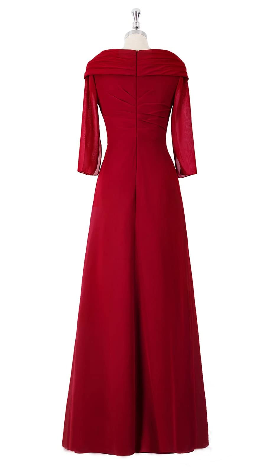 Elegant Plus Size Mother of The Bride Dresses 3/4 Sleeves V-Neck Formal Gown for Wedding, Evening Party & Special Occasions - Perfect for Wedding Ceremonies, Receptions & Formal Events
