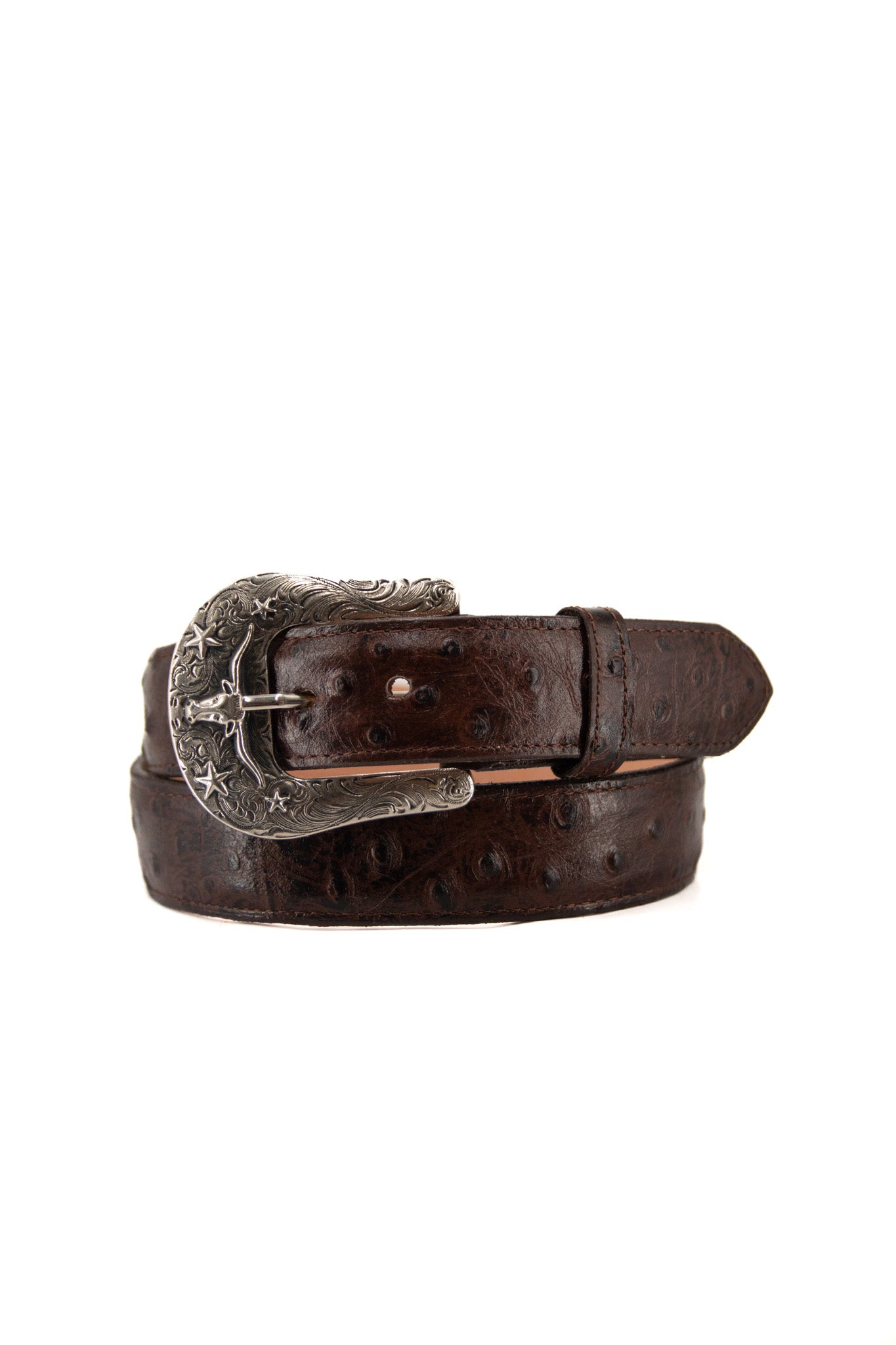Stylish Ostrich Ranch Print Cowboy Belt for Men - Western Fashion Accessory for Rodeo, Country Music Festivals & Casual Wear