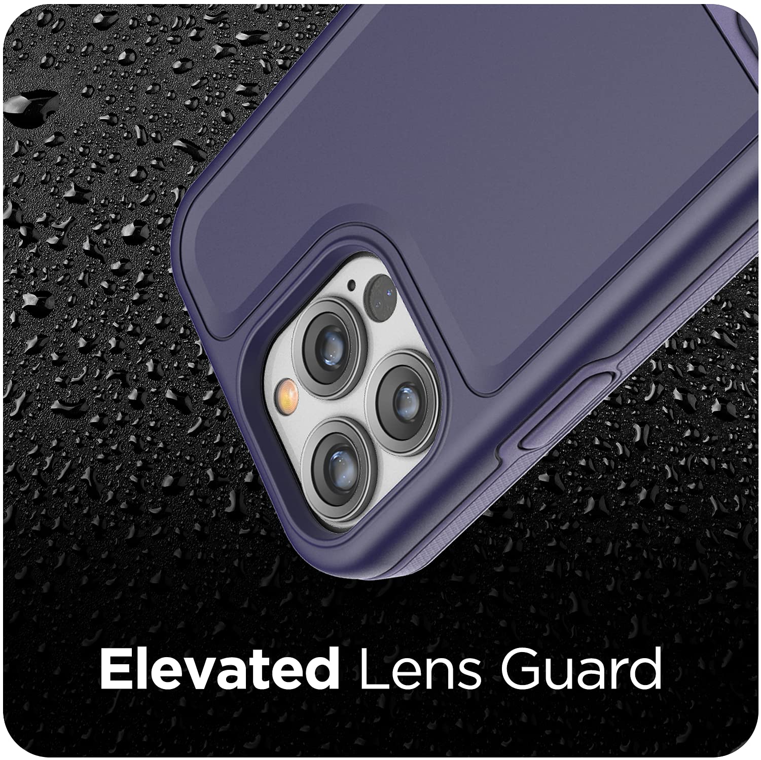ENCASED Rebel Series Shockproof Protective Case for iPhone 13 Pro Max - Durable Slim Fit Cover with Raised Edges (Purple) | Perfect for Outdoor Activities, Work & Everyday Use