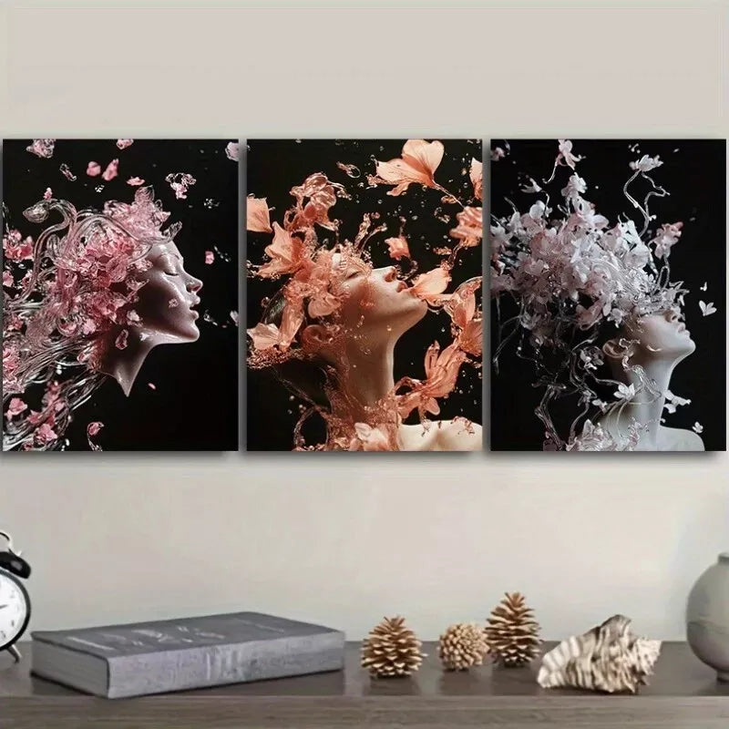 3-Piece Ethereal Figure Women Dark Wall Art Set - Framed Canvas 40x60cm - High Quality Print - 100% Australian Made - Ready to Hang - Perfect for Living Room, Bedroom & Office Decor