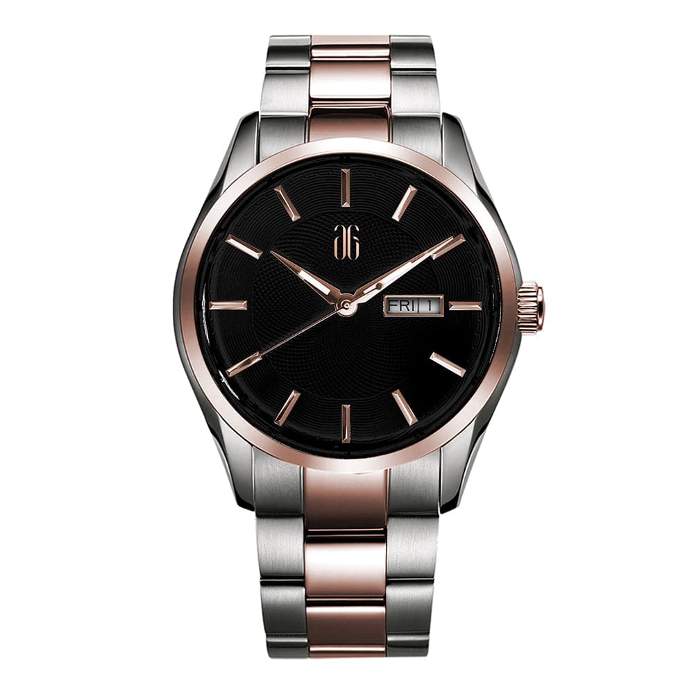Aries Gold Automatic G 8024 Series Two-Tone Stainless Steel Men's Watch - Luxury Dress Watch for Business, Formal Occasions & Everyday Wear