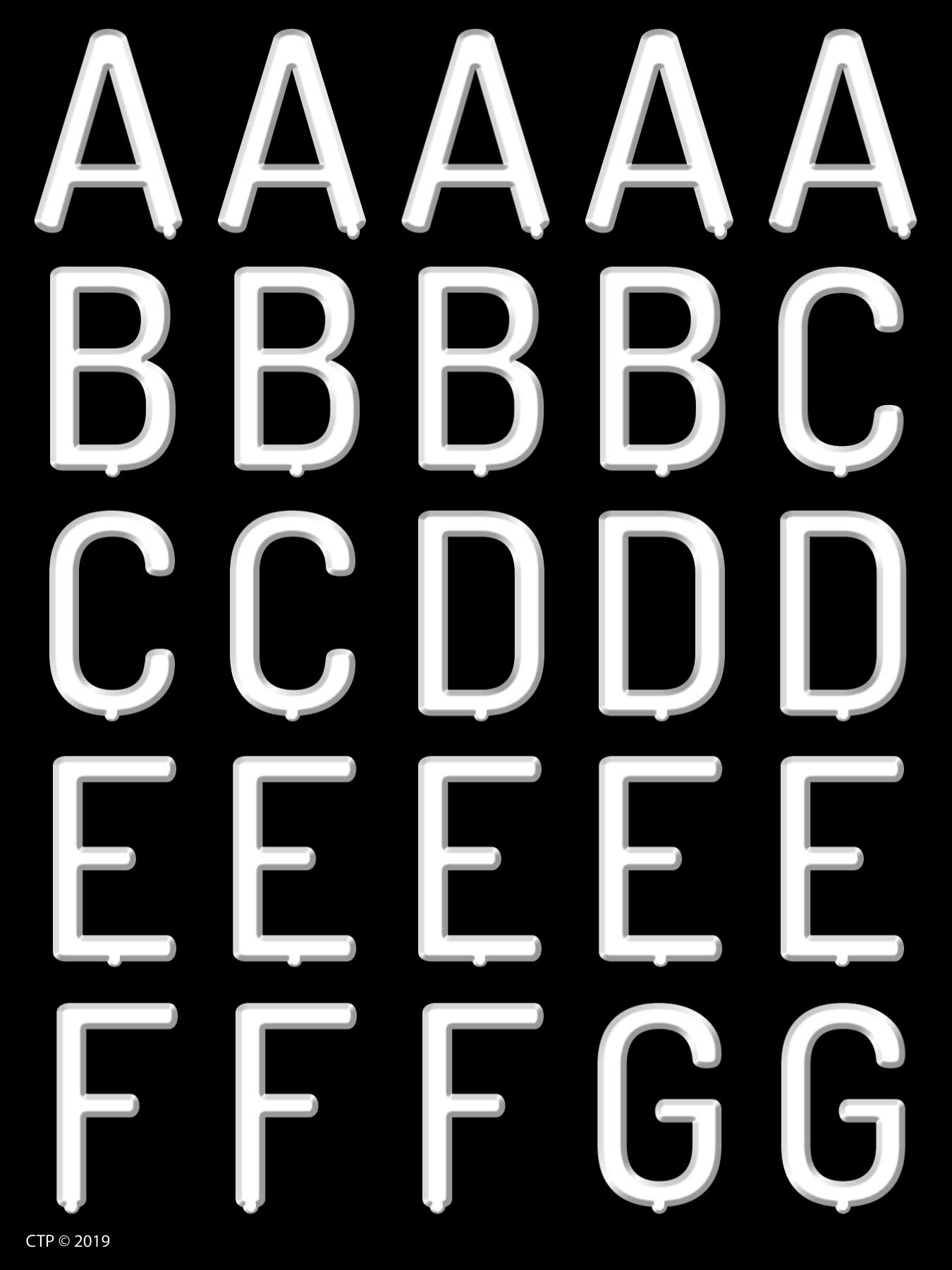 Creative Teaching Press White Letter Board with 1