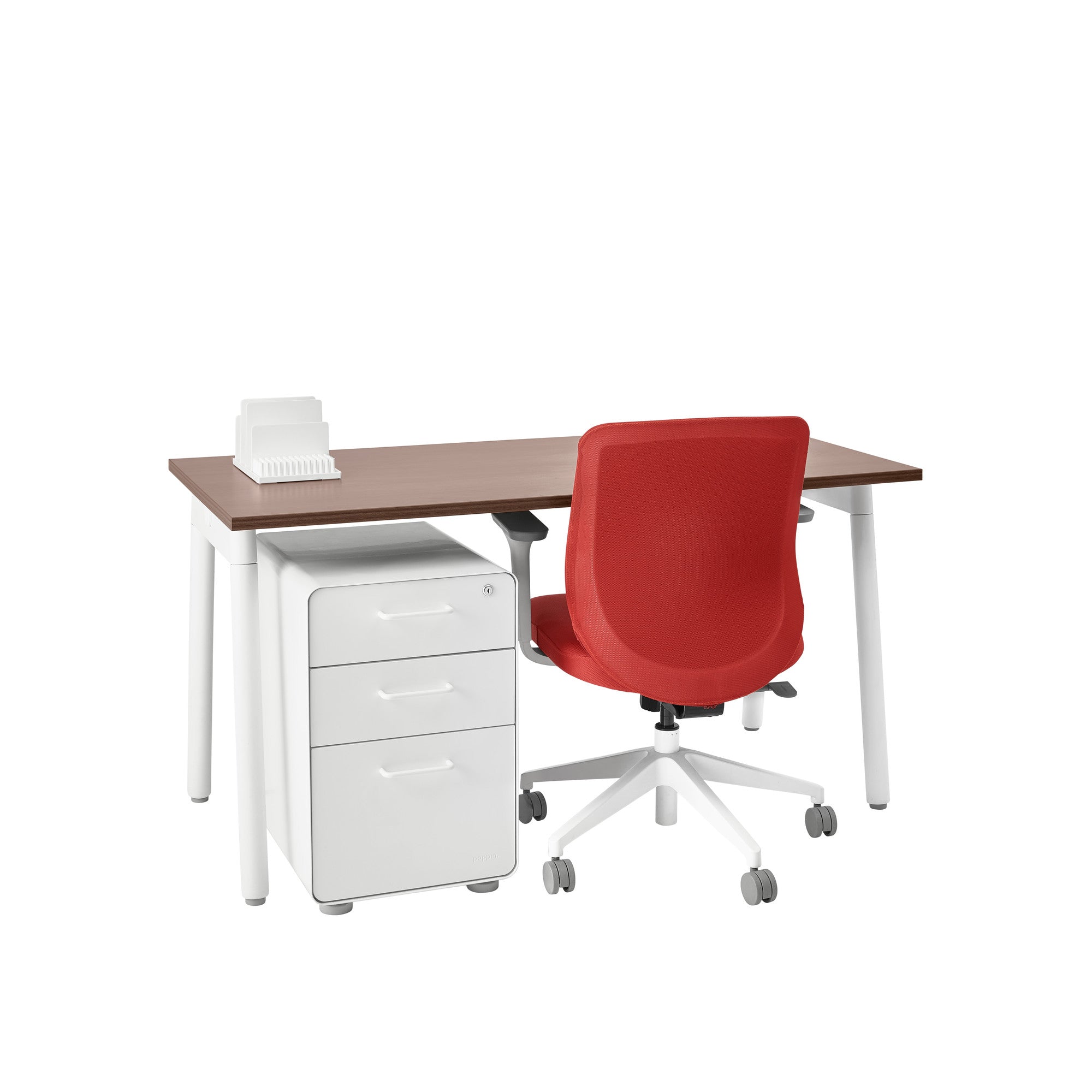 Series A Single Desk - Modern Minimalist Writing Desk for Home Office, Study & Workspace - Perfect for Remote Work, Online Learning & Small Spaces