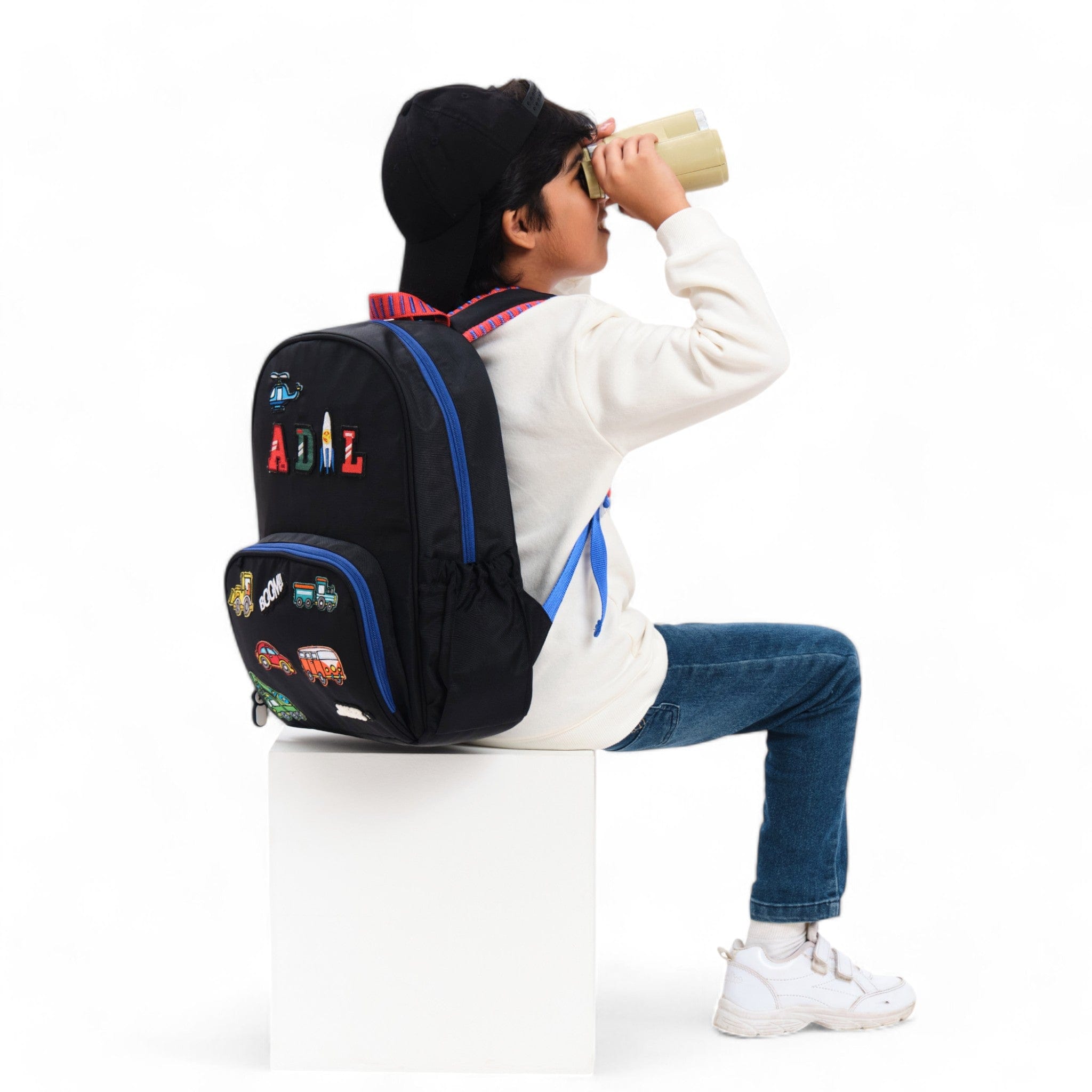Moji Medium Backpack - Lightweight Durable Laptop Backpack for Men & Women, Water-Resistant Black Daypack for Work, School, Travel & Outdoor Adventures