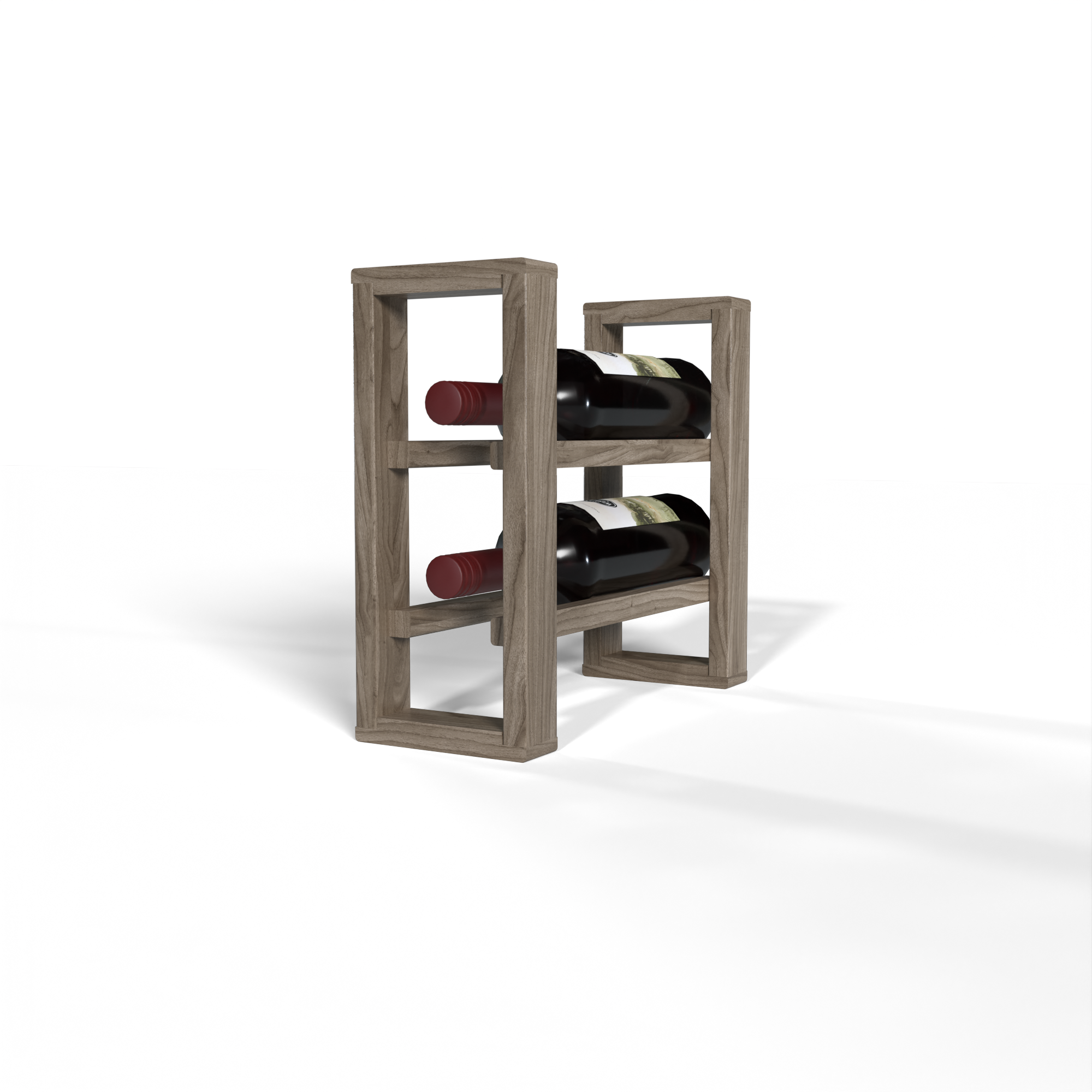 GrandCellar™ 12-Bottle Full Depth Single Column Wine Rack - Premium Wooden Storage for Red, White & Sparkling Wines - Perfect for Home Cellars, Kitchen Countertops & Dining Room Displays