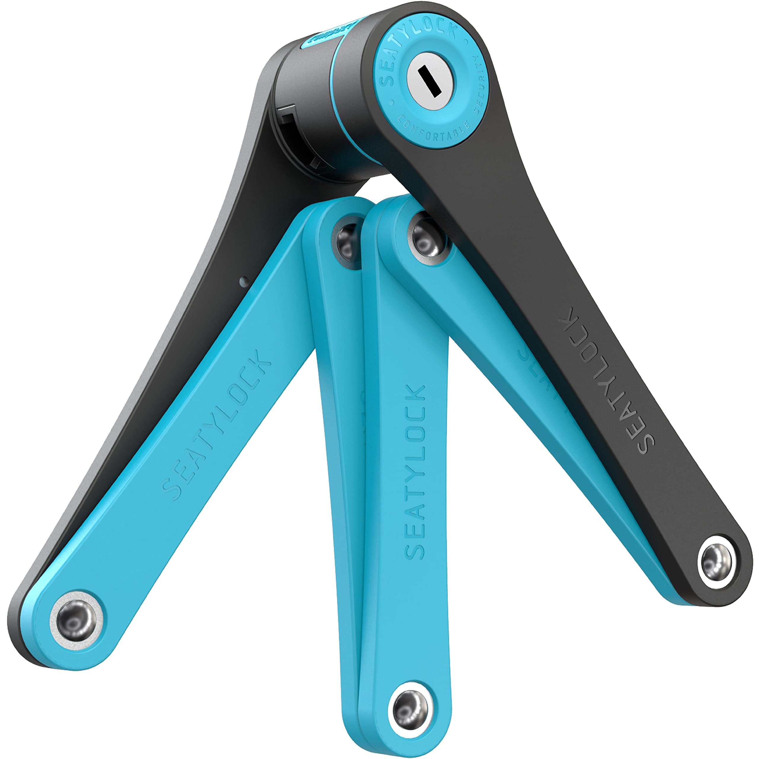 FoldyLock Compact Folding Bike Lock - Award-Winning Patented Lightweight High Security Bicycle Lock - Heavy Duty Anti-Theft Smart Secure Guard with Keys & Case for Bikes, Scooters - Perfect for Urban Commuting, Campus Safety & Outdoor Adventures