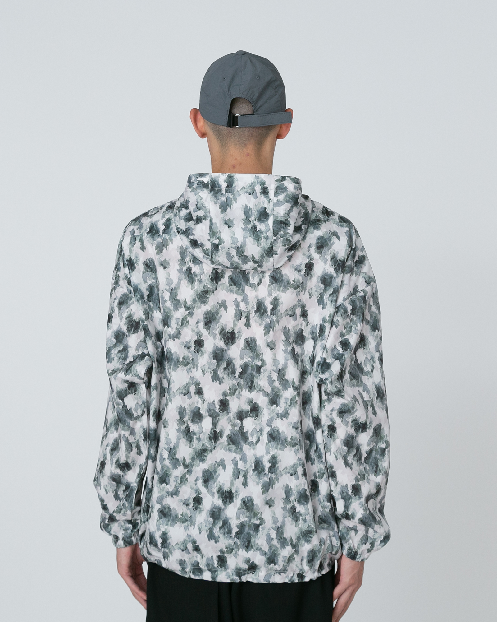 Printed Breathable Quick Dry Anorak Jacket - Lightweight Water-Resistant Windbreaker for Hiking, Running & Outdoor Activities