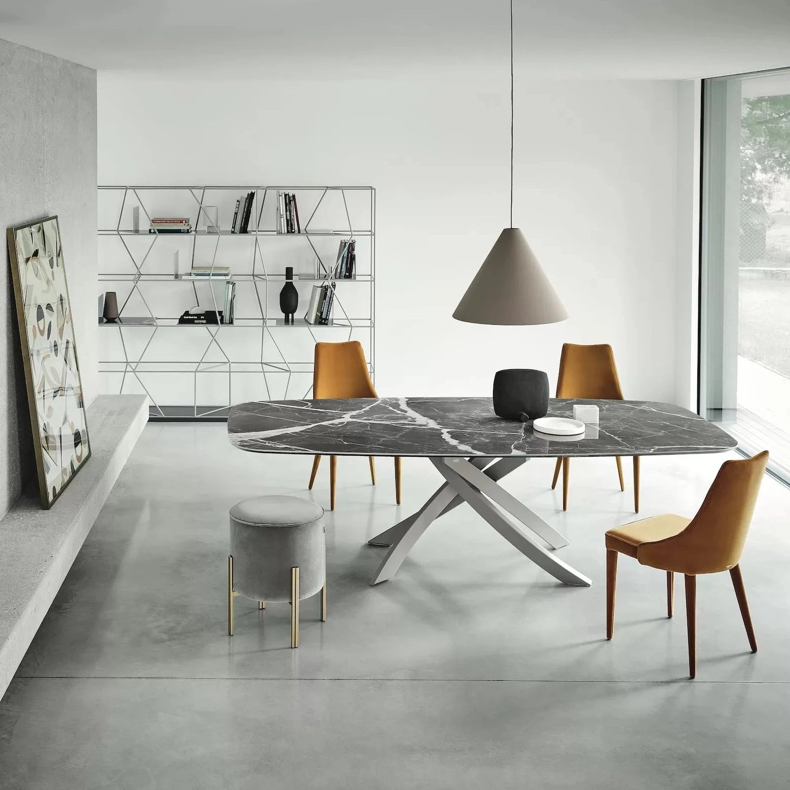 Bontempi Clara Chair - Modern Accent Chair for Living Room, Bedroom & Office - Stylish Upholstered Armchair with Wooden Legs - Perfect for Home Decor & Relaxation