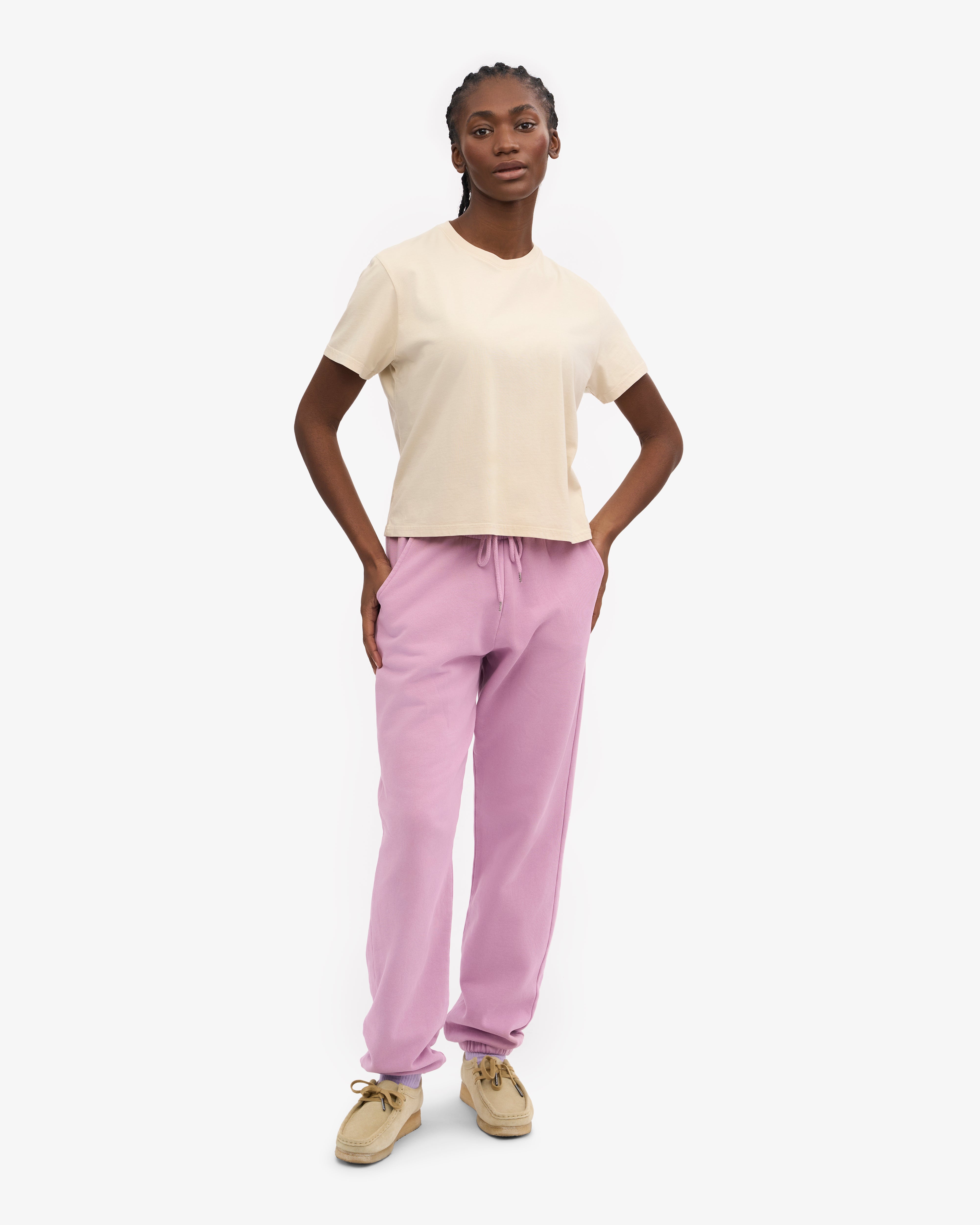 Organic Boxy Crop Tee - Soft Cotton Women's T-Shirt in Ivory White | Casual Streetwear & Summer Outfit Essential