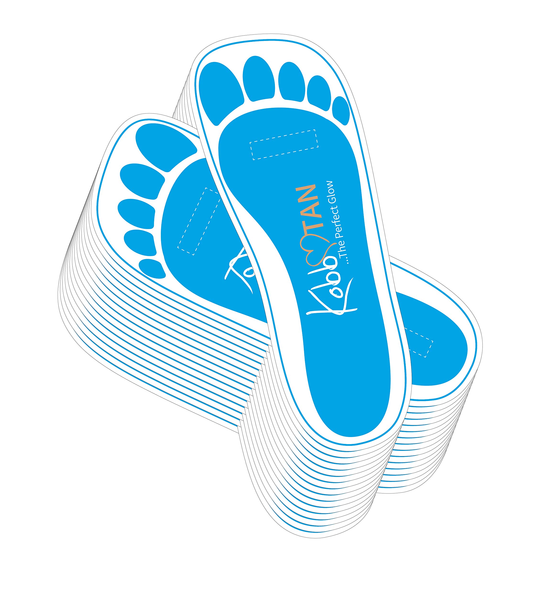 60 Pairs (120 Feet) Disposable Spray Tan Feet Pads for Sunless Tanning - Blue - Perfect for Salon, Home Use & Professional Spray Tanning Sessions