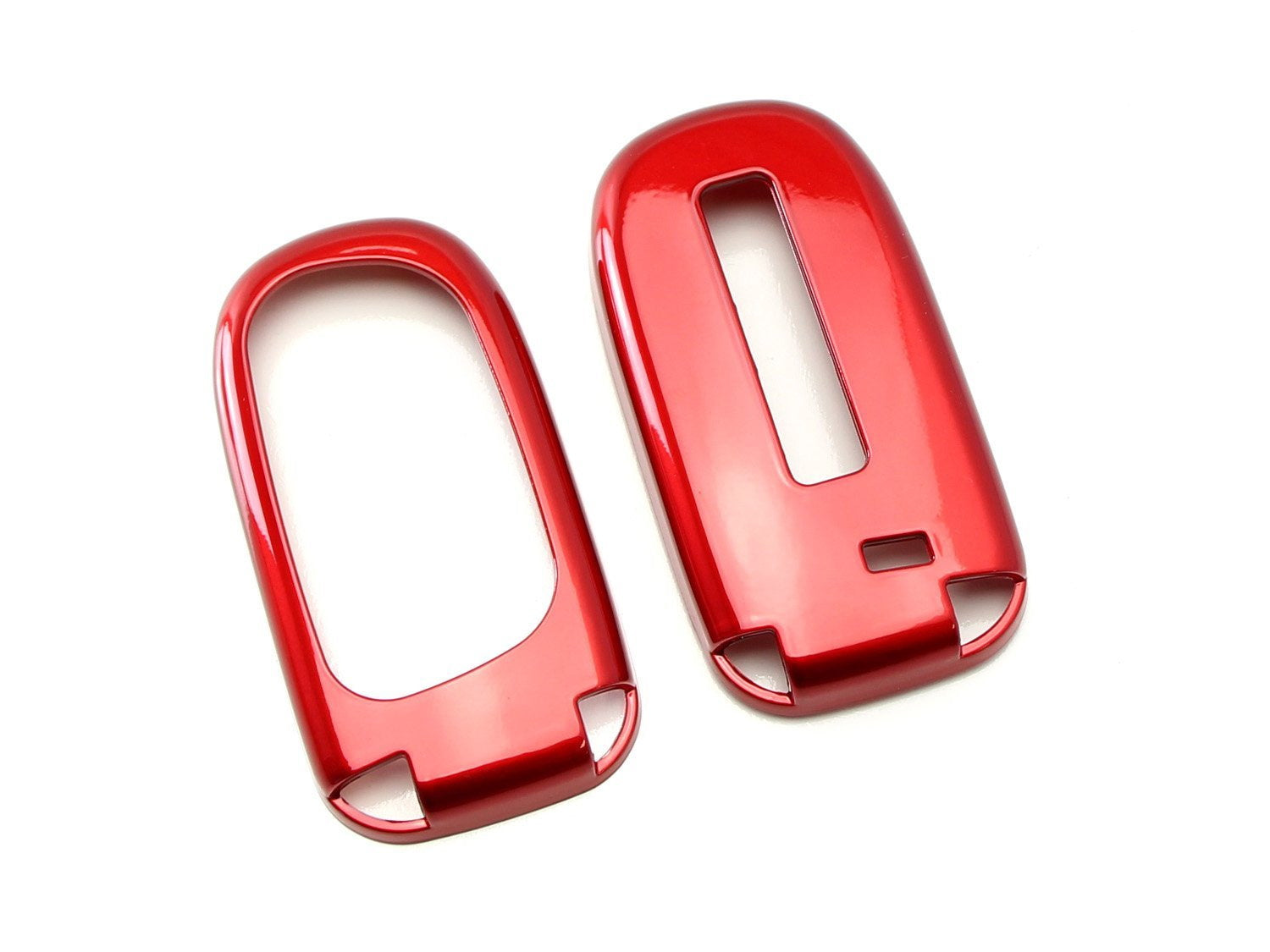 Glossy Sparkling Red Smart Key Fob Shell Cover Replacement for Jeep Dodge Chrysler - Exact Fit, Durable Protection for Car Keys (Perfect for Daily Use, Travel & Outdoor Adventures)