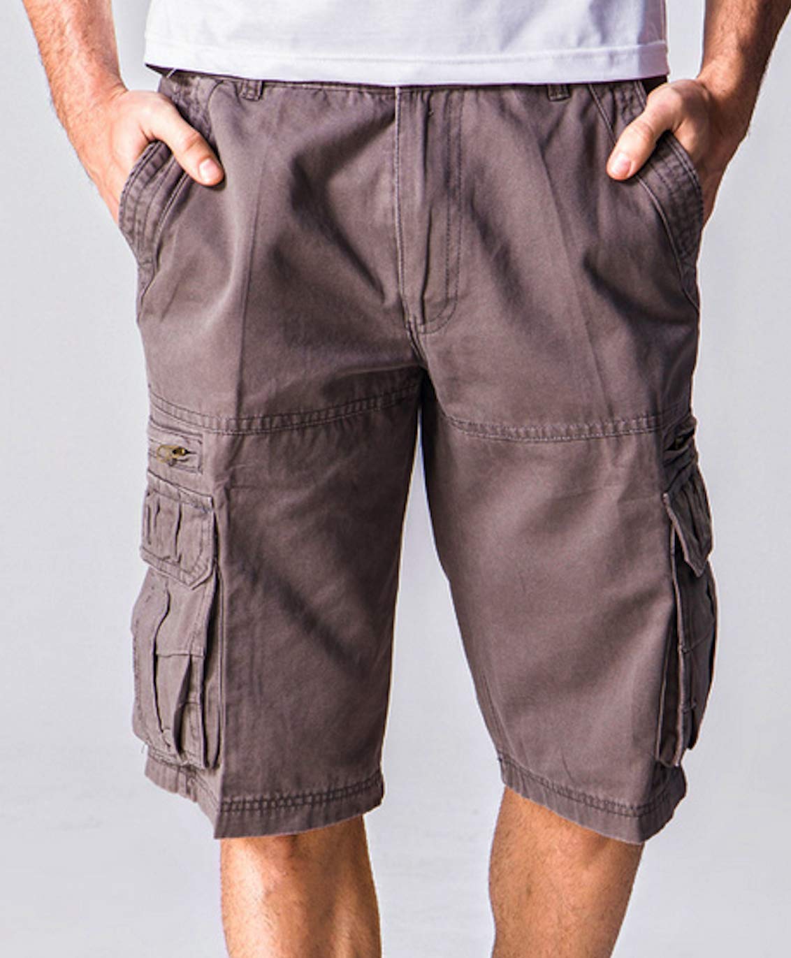Men's Military Tactical Cargo Shorts - Durable Cotton Outdoor Work Shorts for Hiking, Camping & Everyday Wear (No Belt Included)