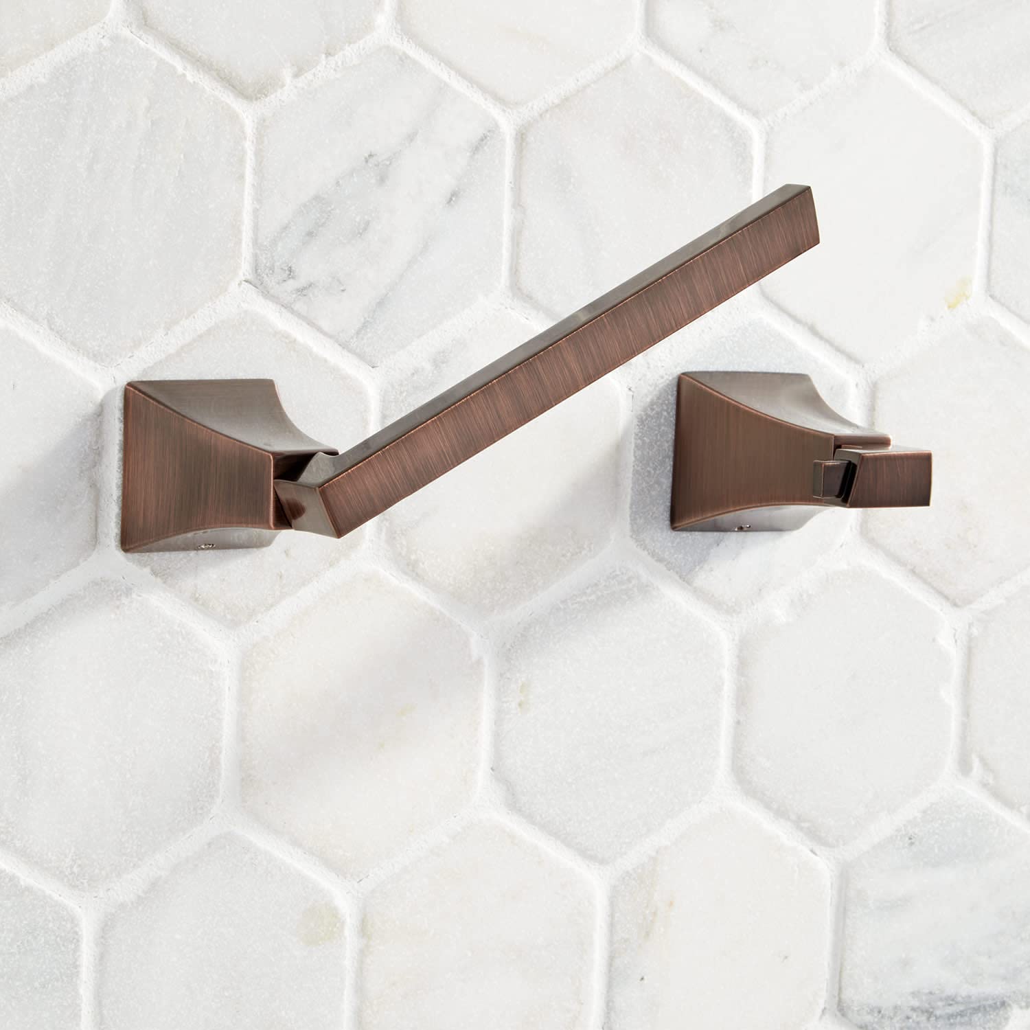 Signature Hardware 446953 Vilamonte Brushed Nickel Wall Mounted Pivoting Toilet Paper Holder - Space Saving Bathroom Organizer for Modern Homes