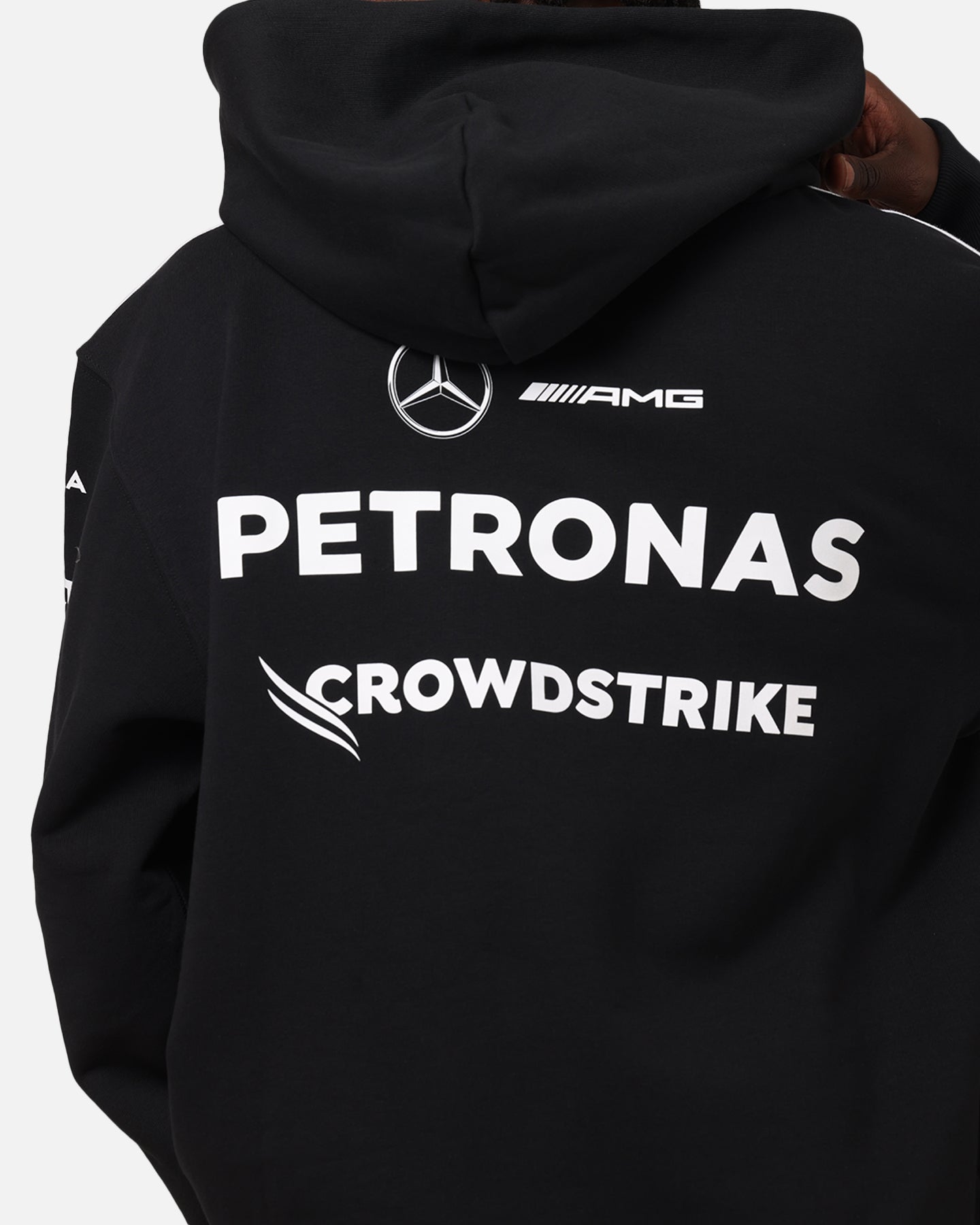 Adidas x Mercedes AMG PETRONAS F1 2025 Team Hoodie - Black & White Pullover for Men & Women - Perfect for Racing Fans, Streetwear & Casual Outfits