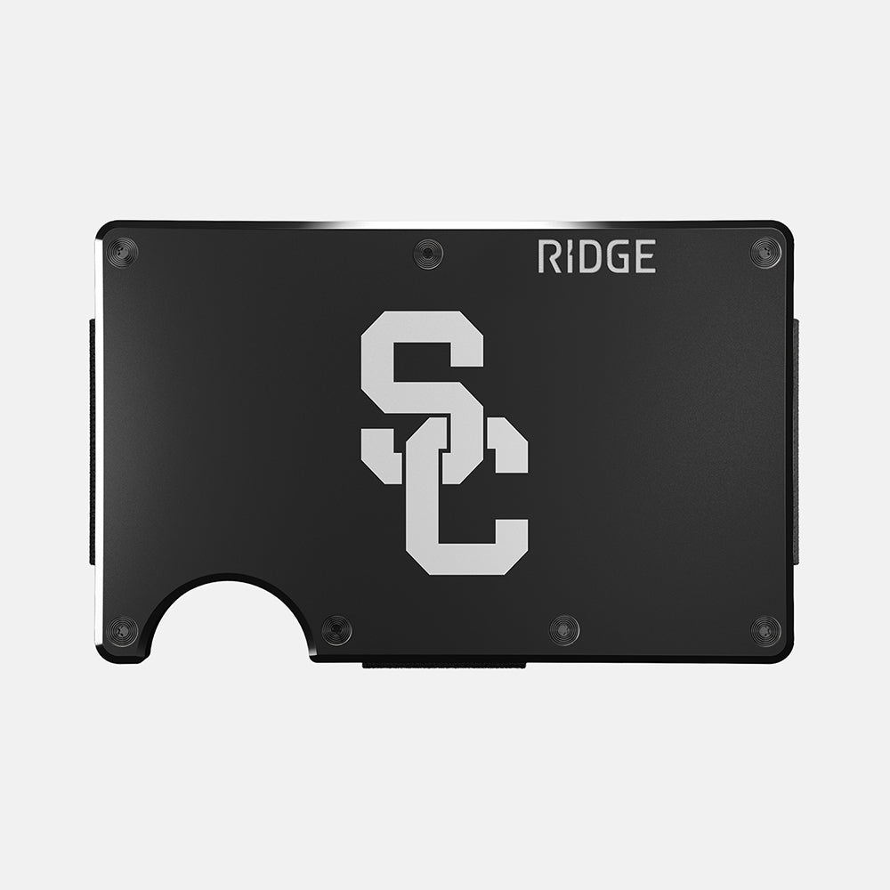 Ridge Wallet for Men - Slim Minimalist Front Pocket RFID Blocking Wallet - USC Trojans Design - Perfect for Everyday Carry & Travel
