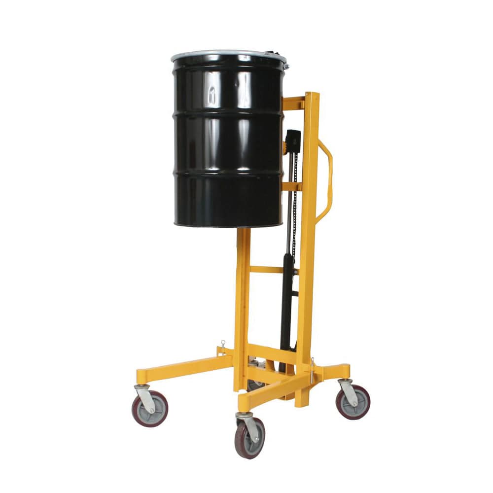 Heavy Duty High Lift Hydraulic Drum Truck - 3000lb Capacity for Industrial Drum Handling | Perfect for Warehouse, Factory & Chemical Plant Material Transport