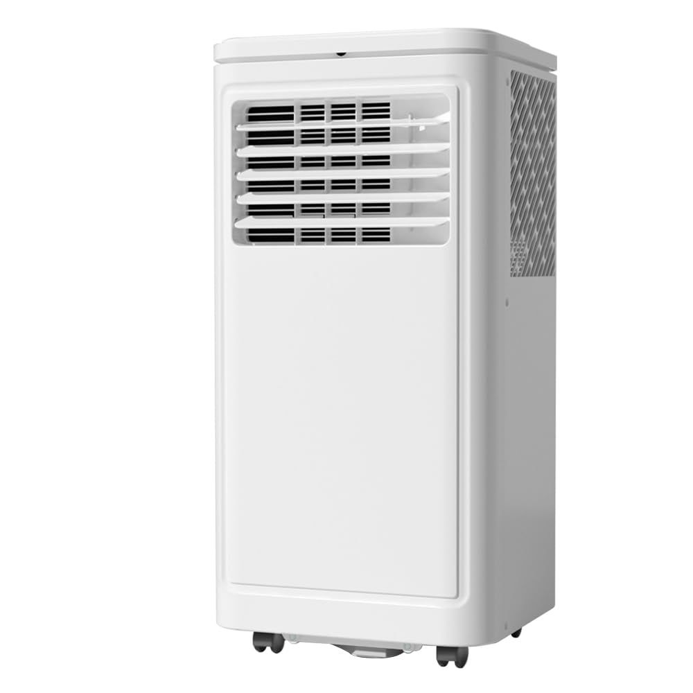 Joy Pebble 8000 BTU Portable Air Conditioner for Rooms up to 350 sq. ft - Compact AC Unit with Dehumidifier, 2 Fan Speeds, 24H Timer & Remote Control - Energy Efficient Cooling for Bedrooms, Offices & Small Spaces