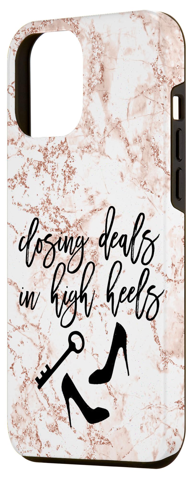 iPhone 12 Pro Max Case - Funny Real Estate Agent Women Design with High Heels - Perfect for Work, Gifts & Daily Use