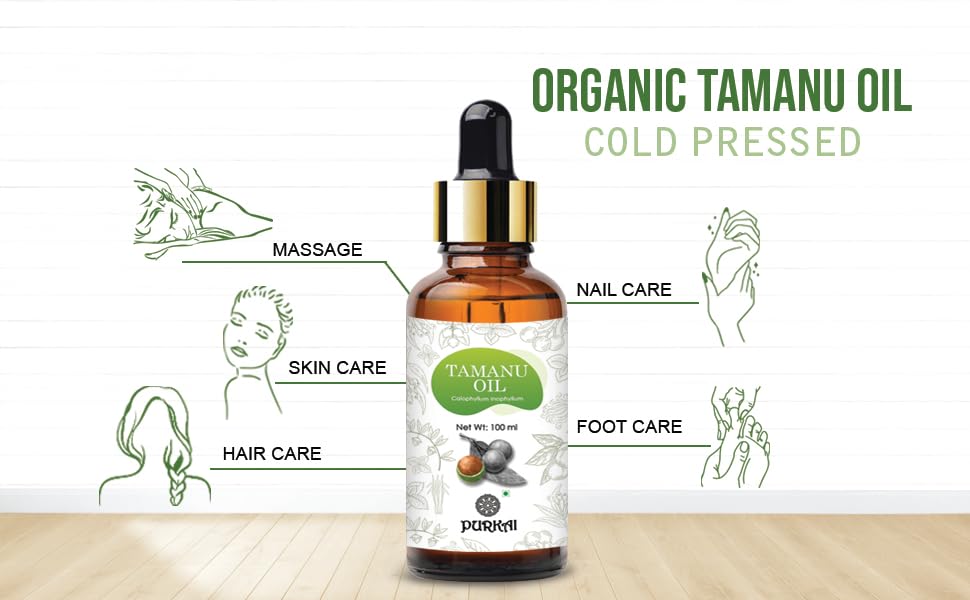 Organic Tamanu Oil - 100% Pure & Certified Organic for Hydration & Skin Rejuvenation | 16.9 Oz | Natural Moisturizer for Face, Body & Hair Care | Perfect for Dry Skin, Acne Scars & Anti-Aging