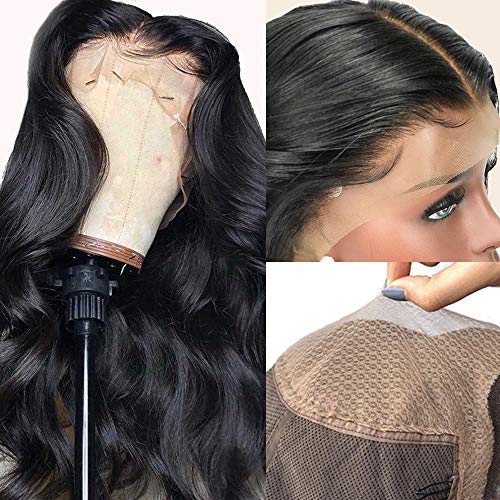 Oulaer 12 Inch Human Hair Wigs for Black Women - Lace Front Wig with Pre Plucked Bleached Knots, Body Wave, Fake Scalp & Natural Hairline | Perfect for Daily Wear, Cosplay, Weddings & Special Occasions