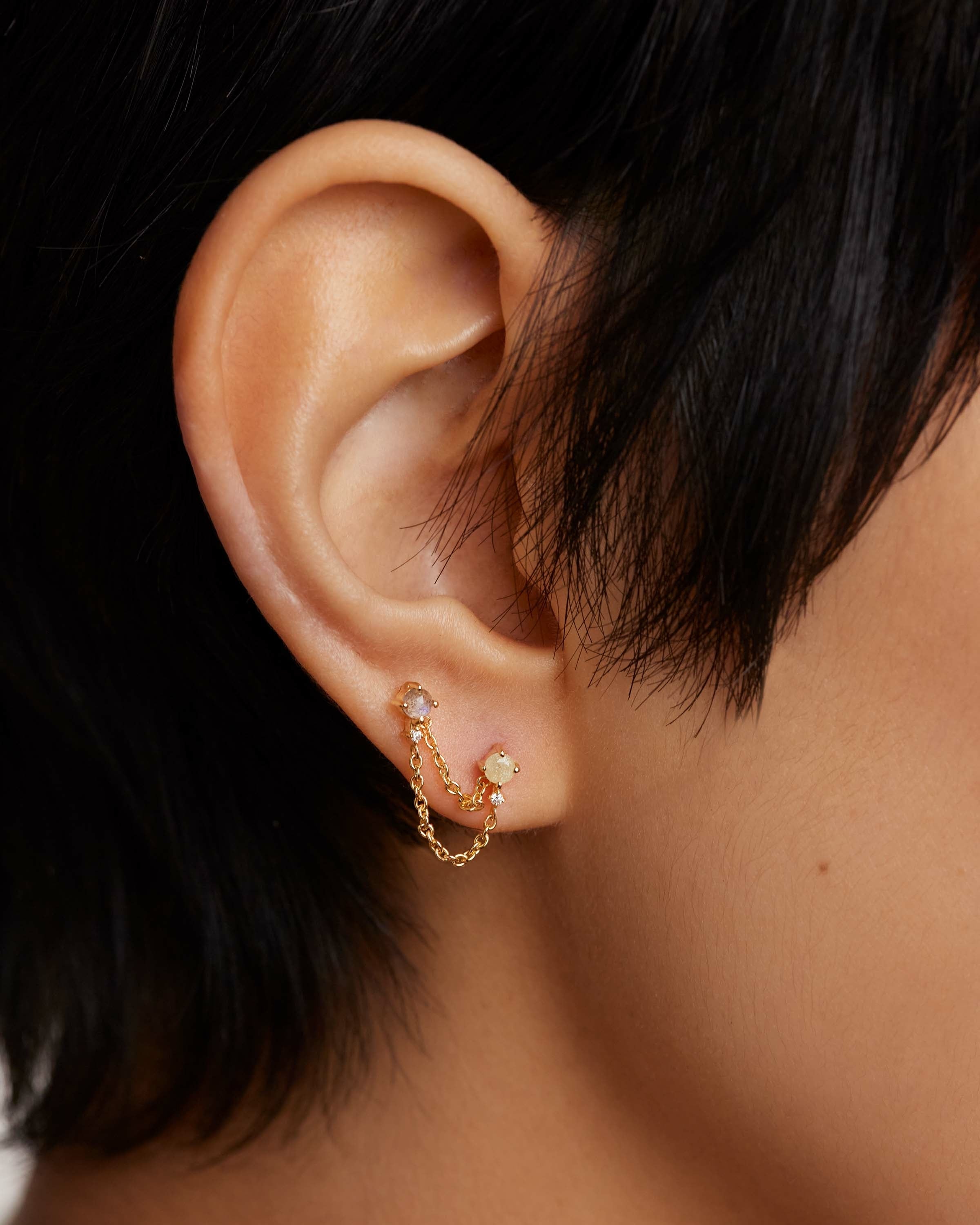 GRID Zena Gold Earrings for Women - 14K Gold Plated Hoop Earrings, Minimalist Elegant Jewelry Gift for Her - Perfect for Parties, Weddings & Everyday Wear