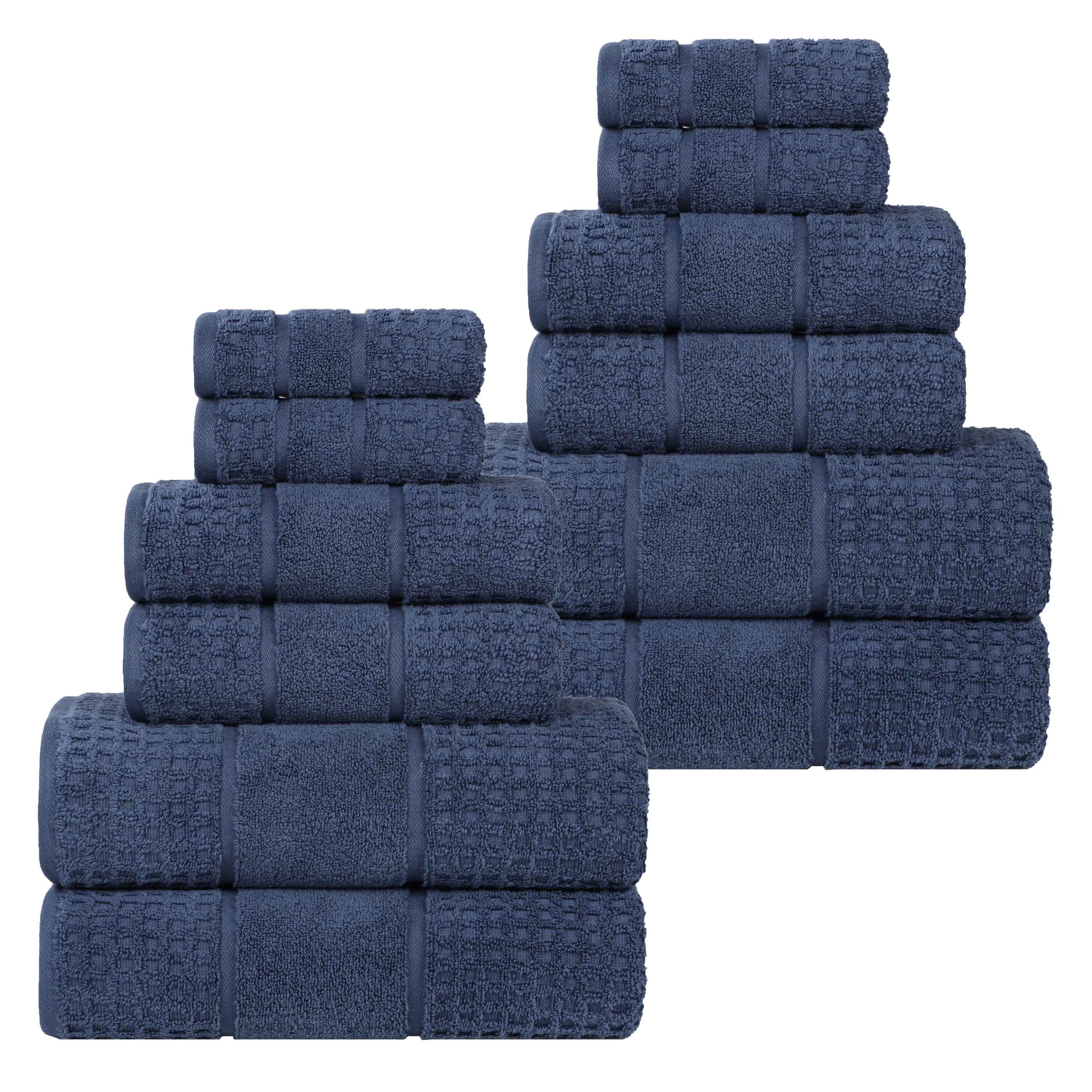 Premium 12-Piece Zero Twist Cotton Waffle Towel Set - Ultra Soft & Highly Absorbent Honeycomb Weave Bath Towels for Spa, Gym, and Luxury Home Use