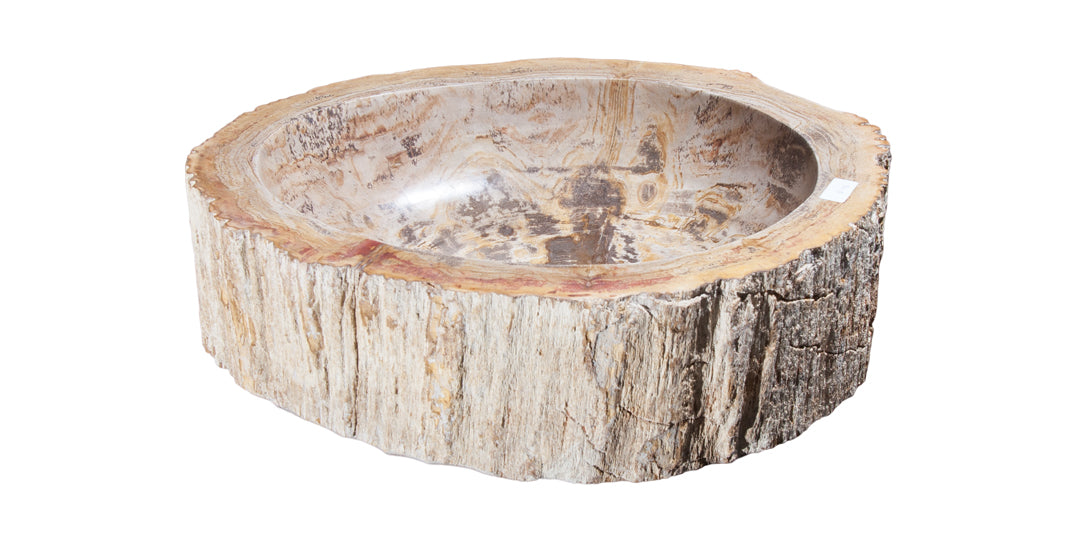 Natural Petrified Wood Sink - 20-25 Inch Bathroom Vanity - Unique Stone Basin for Rustic & Modern Home Decor - Perfect for Bathroom, Kitchen, or Outdoor Living Spaces